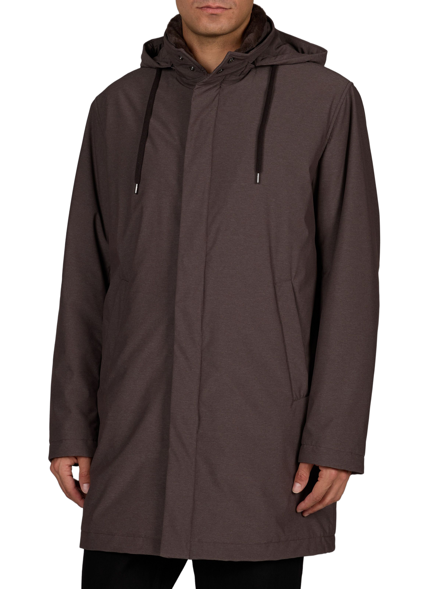 Parka with removable collar and hood HERNO Brown