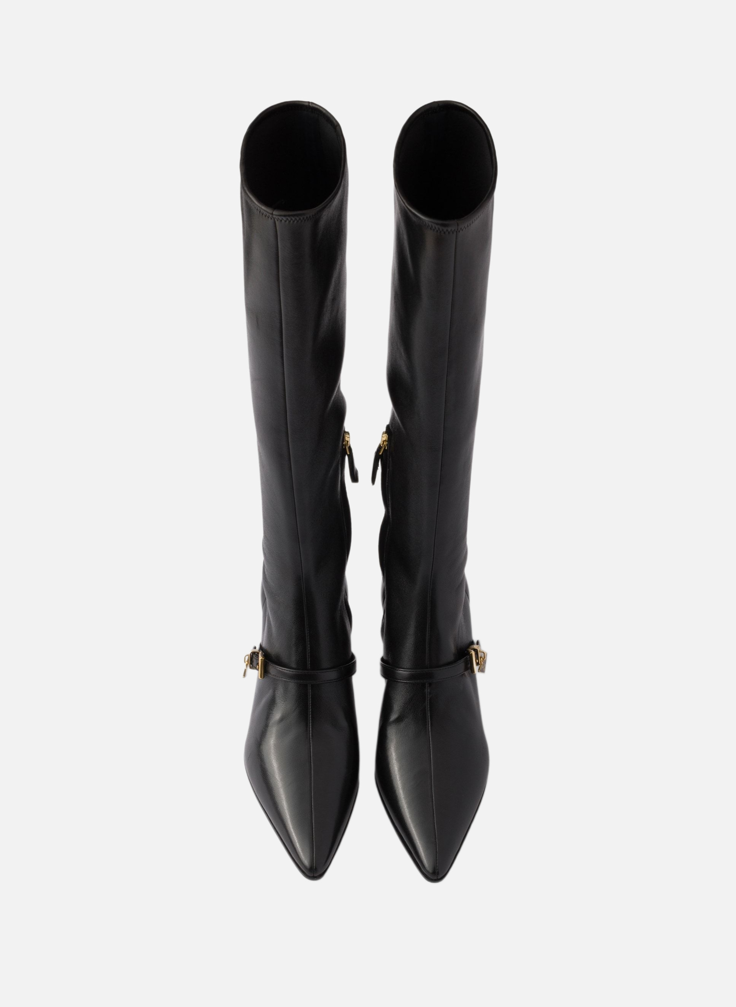 Bottes en cuir nappa stretch PRADA Noir