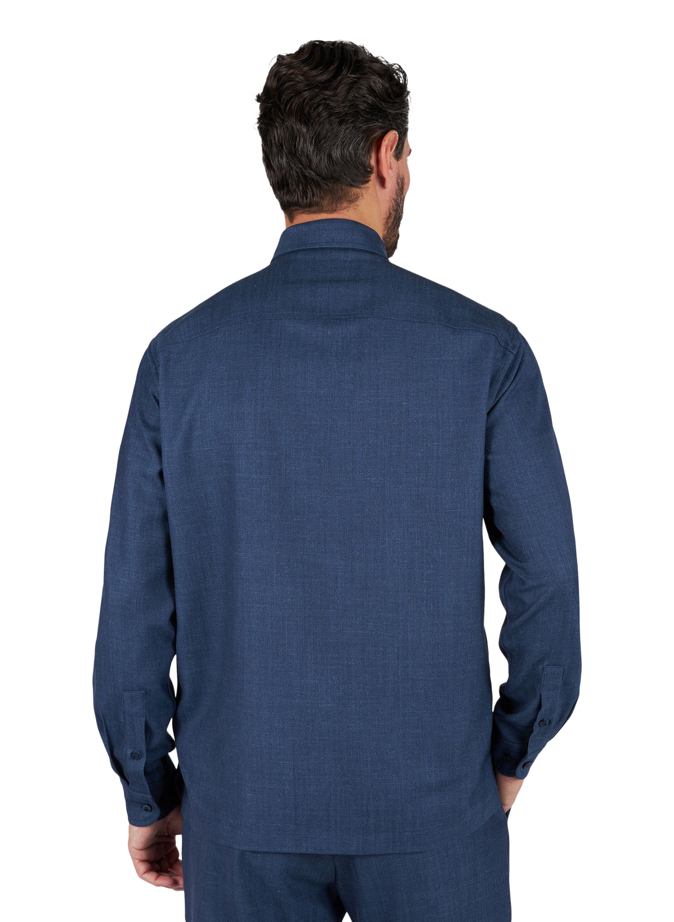 Shirt with classic collar in blended wool PAUL & SHARK Blue