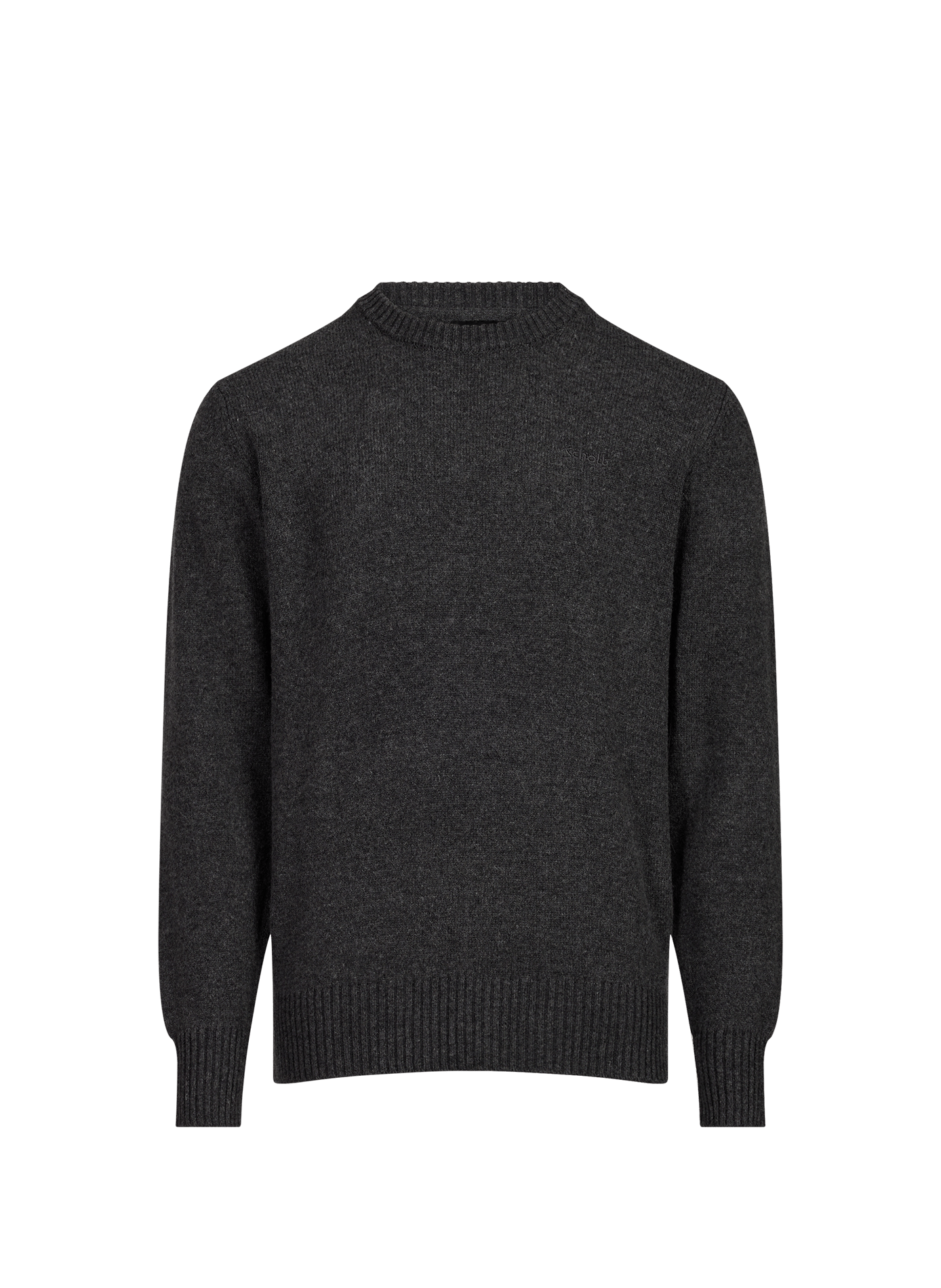 Rundhalsausschnitt-Pullover aus gemischter Wolle SCHOTT Grau