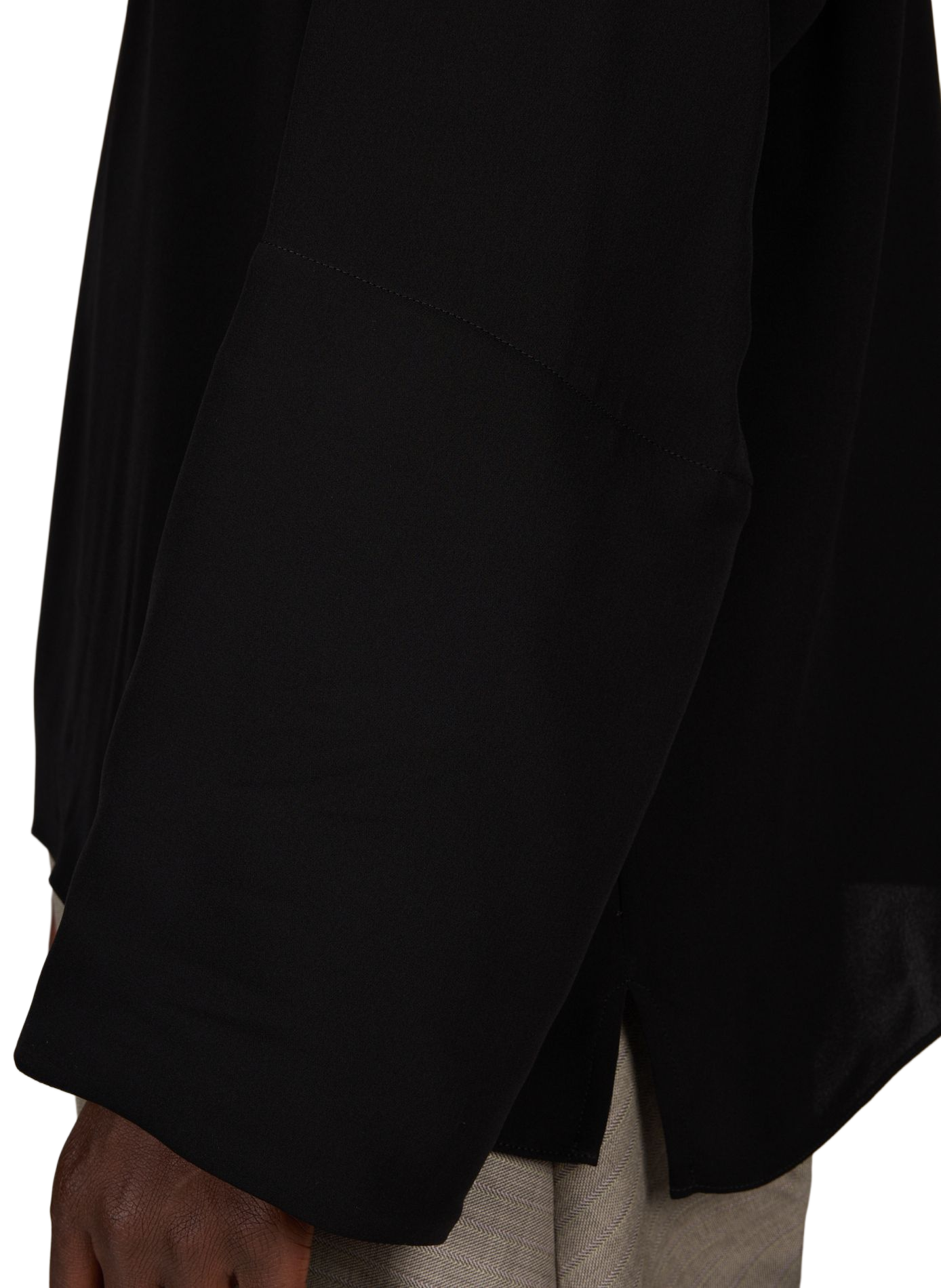 Silk fluid polo ALAINPAUL Black