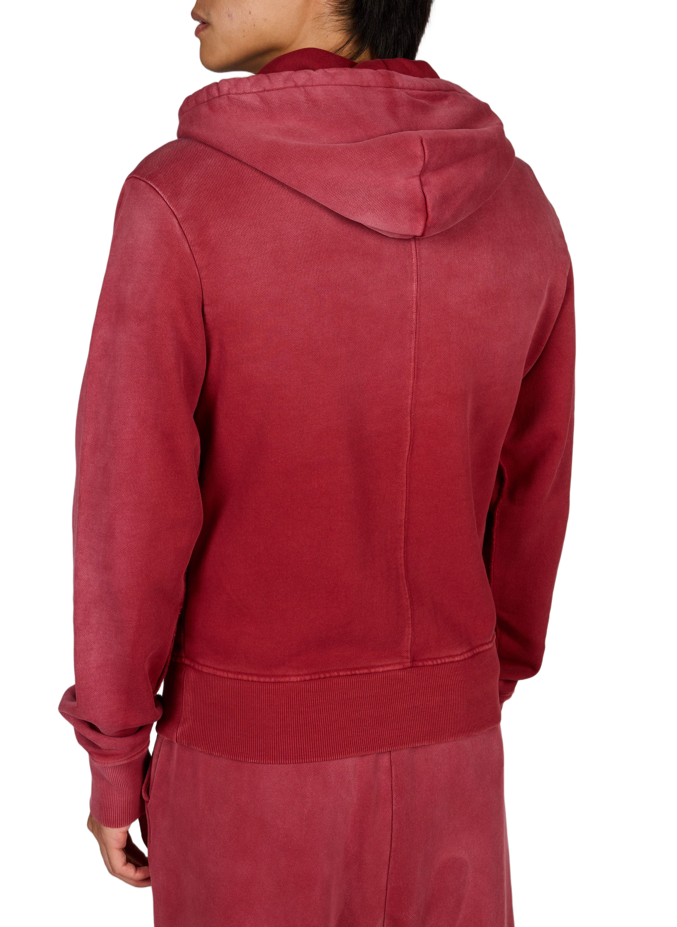 Straight zip-up cotton sweatshirt ENTIRE STUDIOS Red