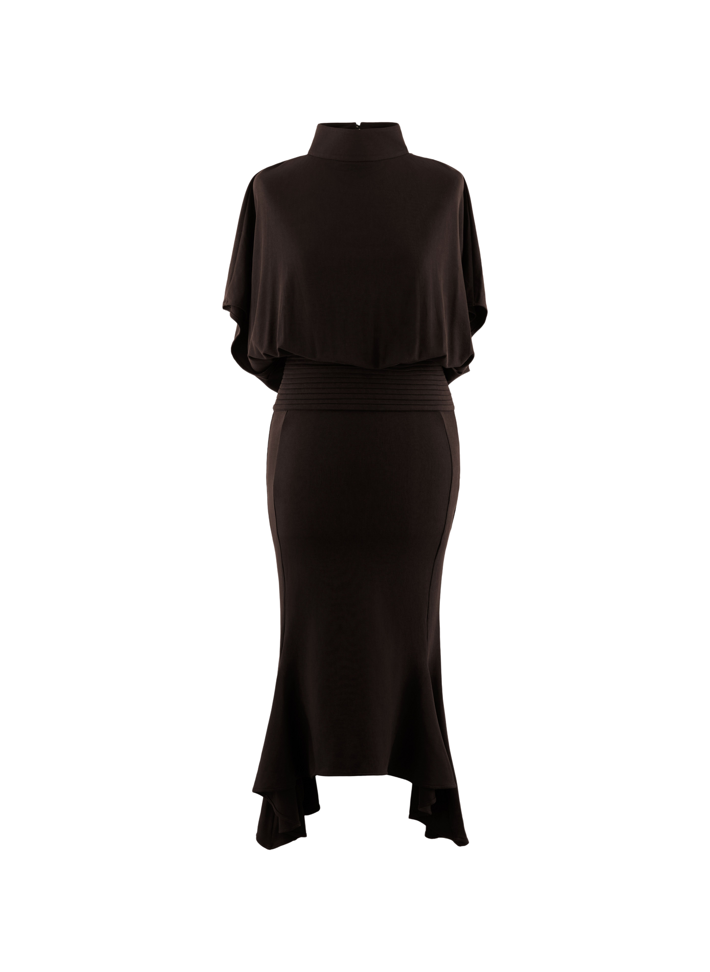 Robe midi col montant ARAKII Brown