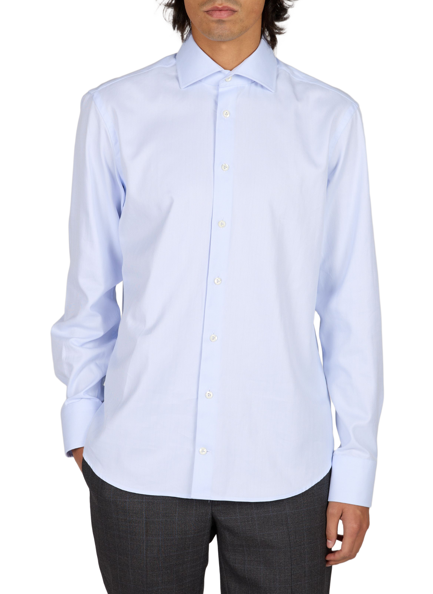 Chemise slim à motif en coton VAN LAACK Bleu