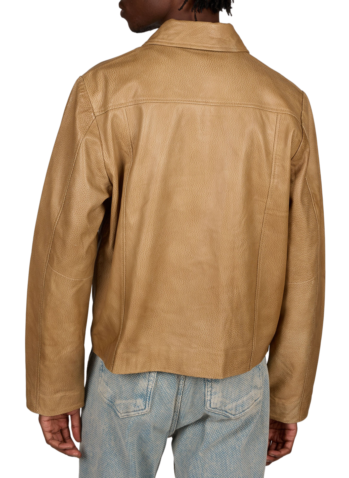 Veste en cuir oversize WON HUNDRED Marron