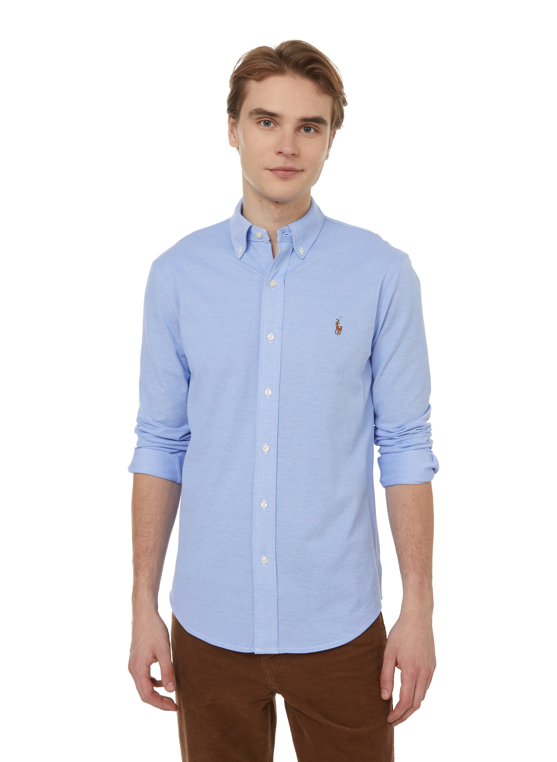 POLO RALPH LAUREN Chemise Oxford en coton piqué Bleu