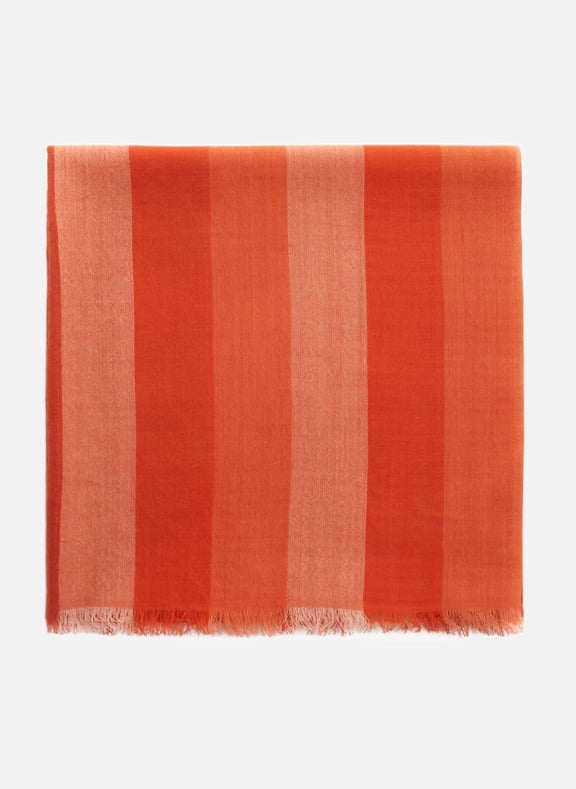 Striped wool scarf Orange by SAISON 1865 SAISON 1865 Striped wool scarf Orange