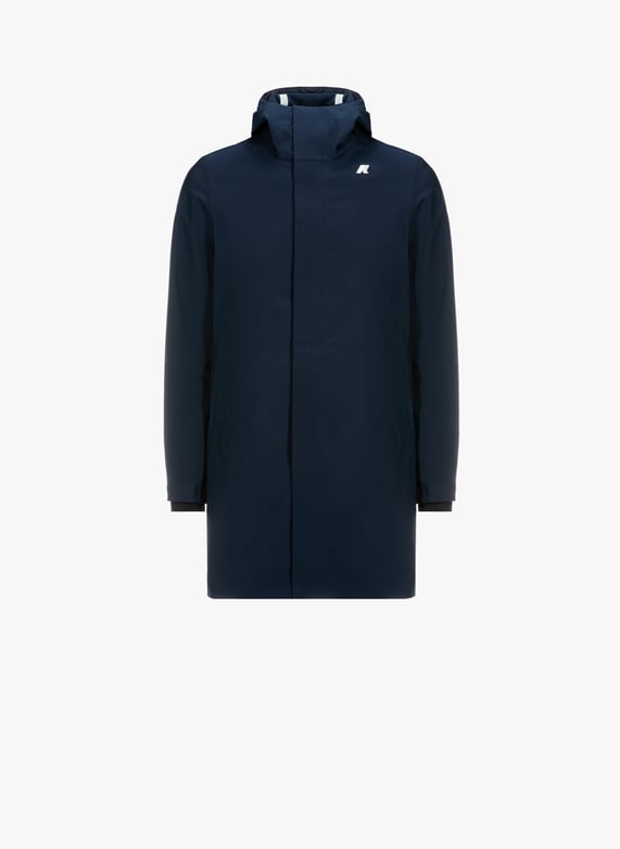 Parka mi-longue à capuche | Bleu by K-WAY Parka mi-longue à capuche Bleu