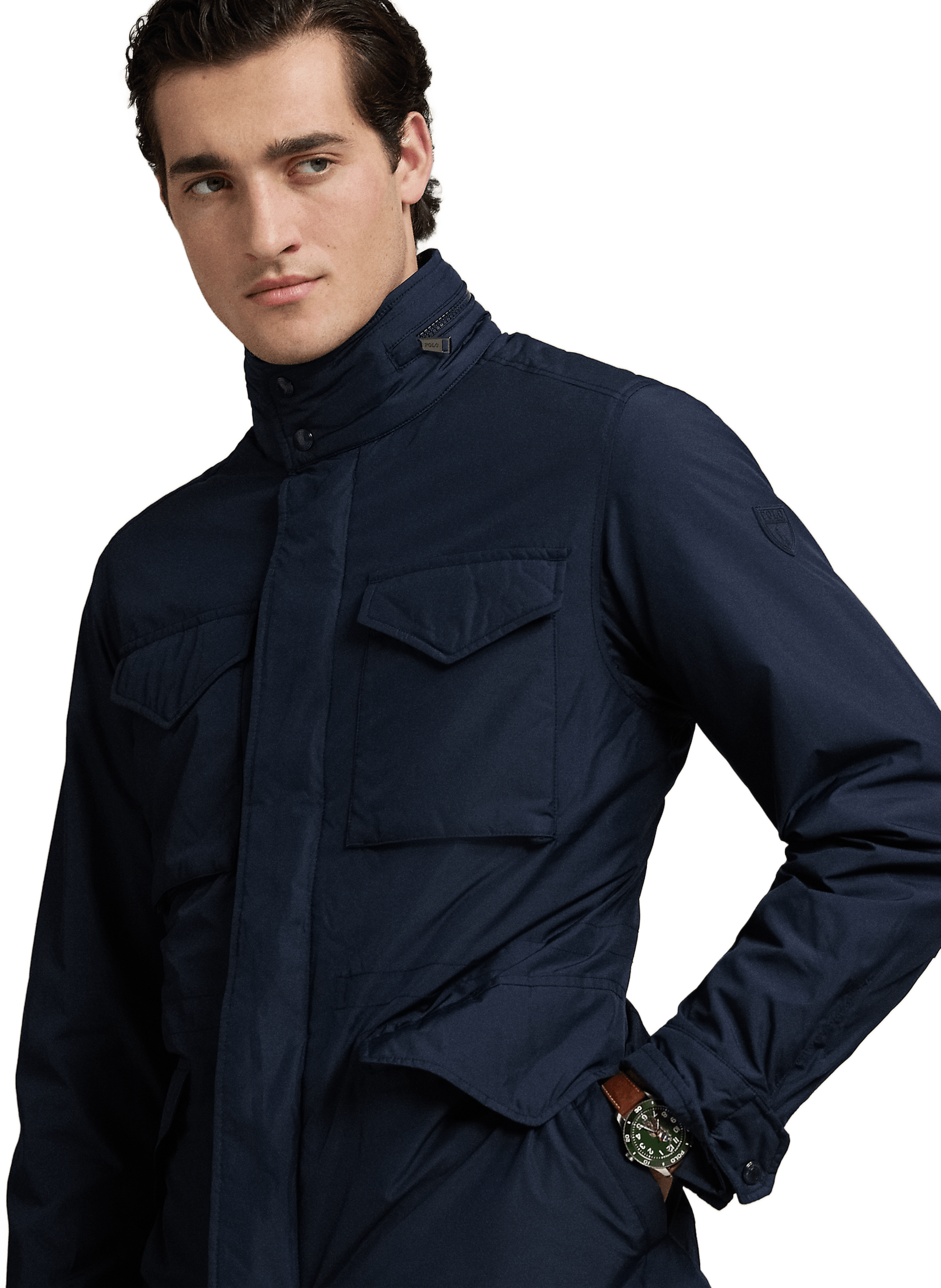 Blouson uni Bleu