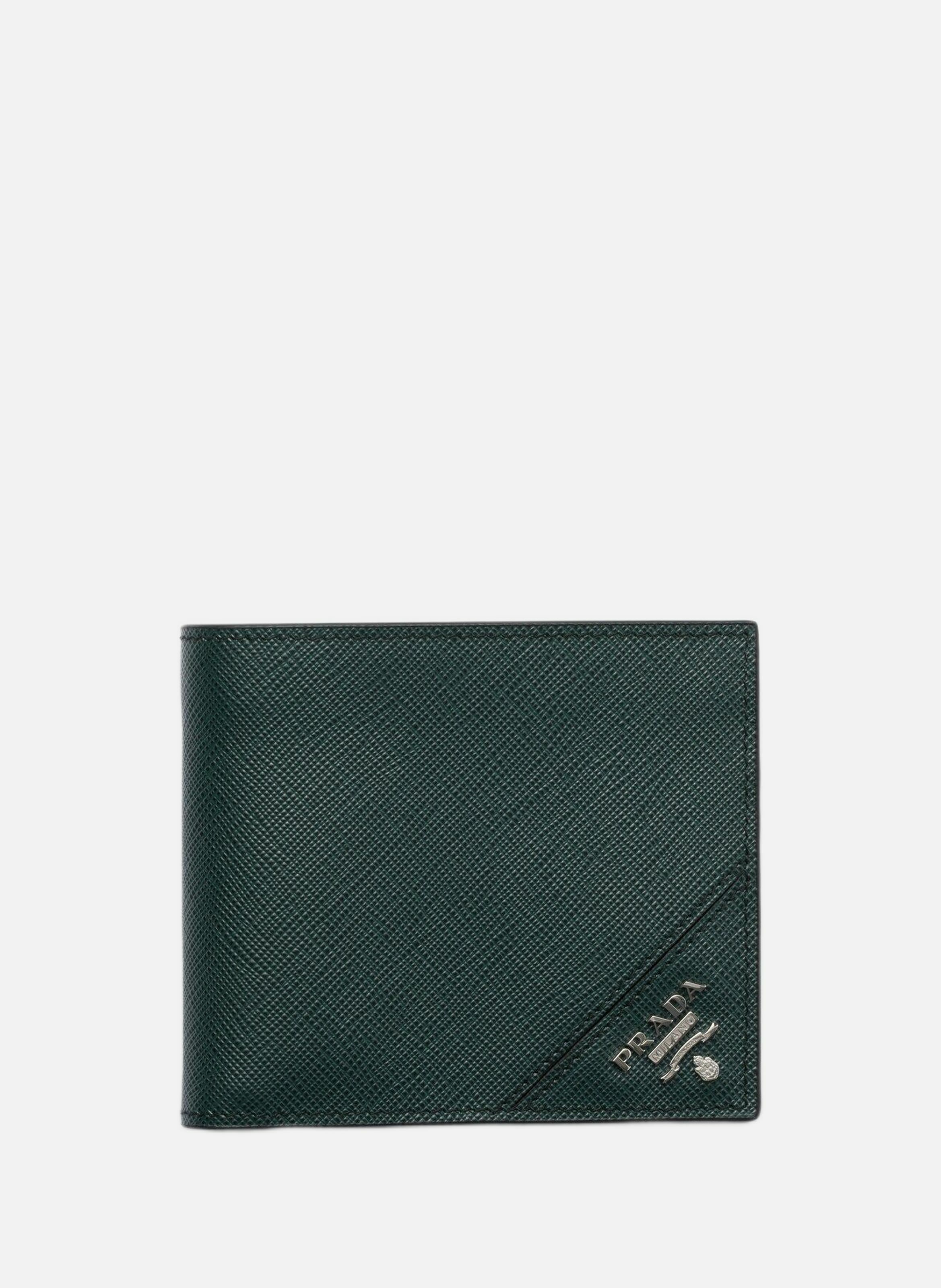 Portefeuille en cuir PRADA Vert