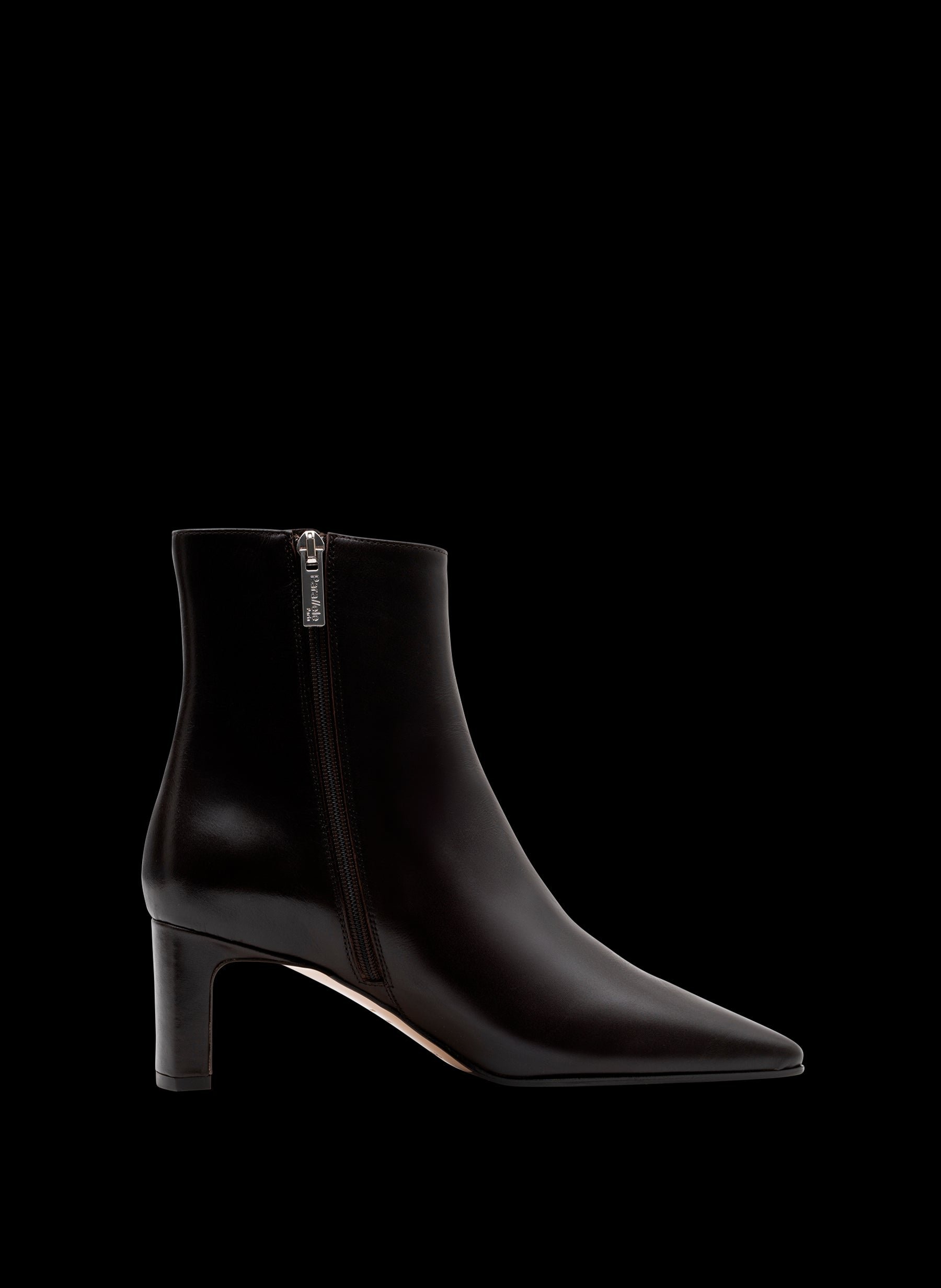 Bottines elena en veau lisse PARALLELE Marron