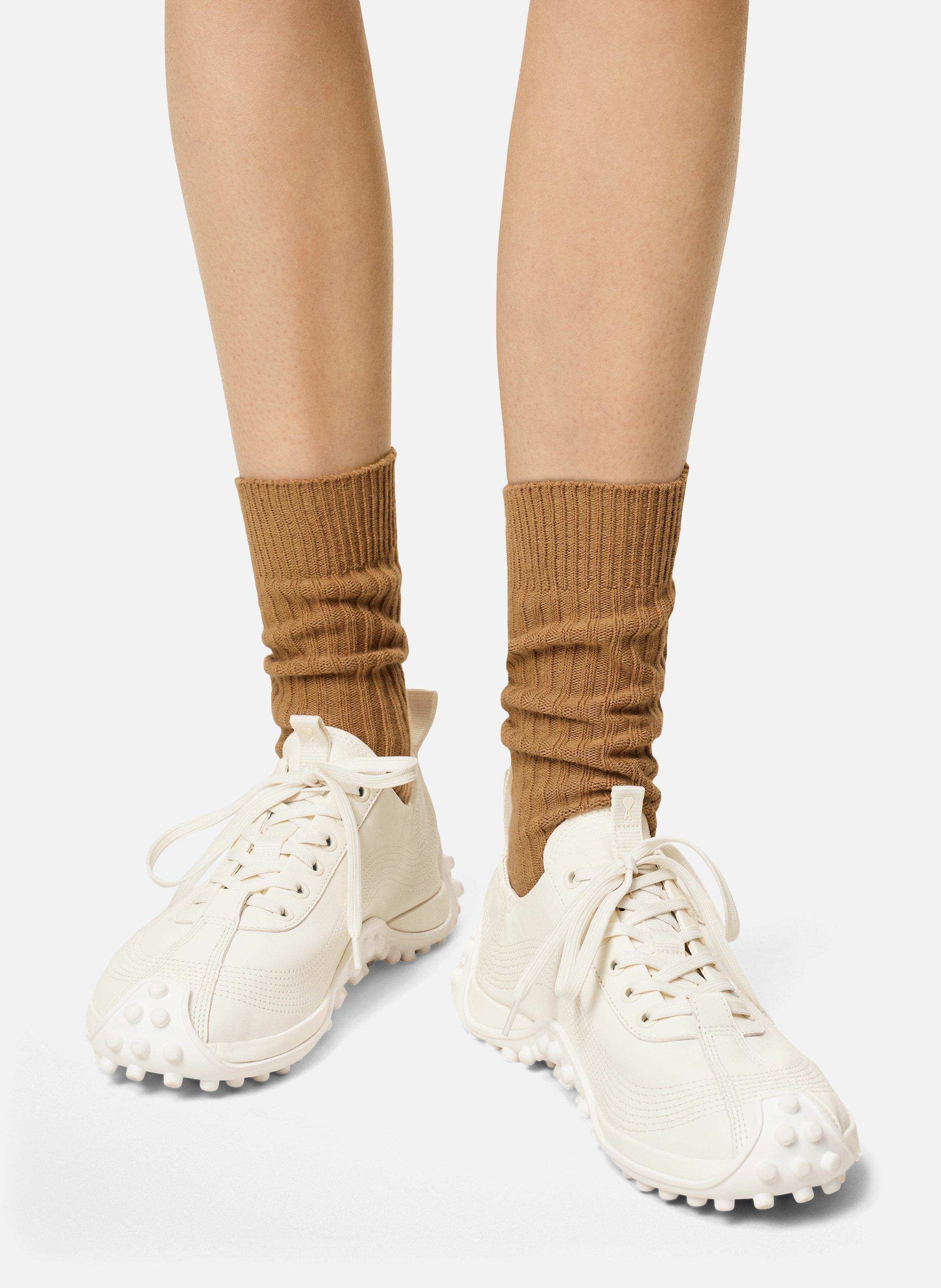 Sneakers mirage unisexes en cuir de veau AMI PARIS Blanc