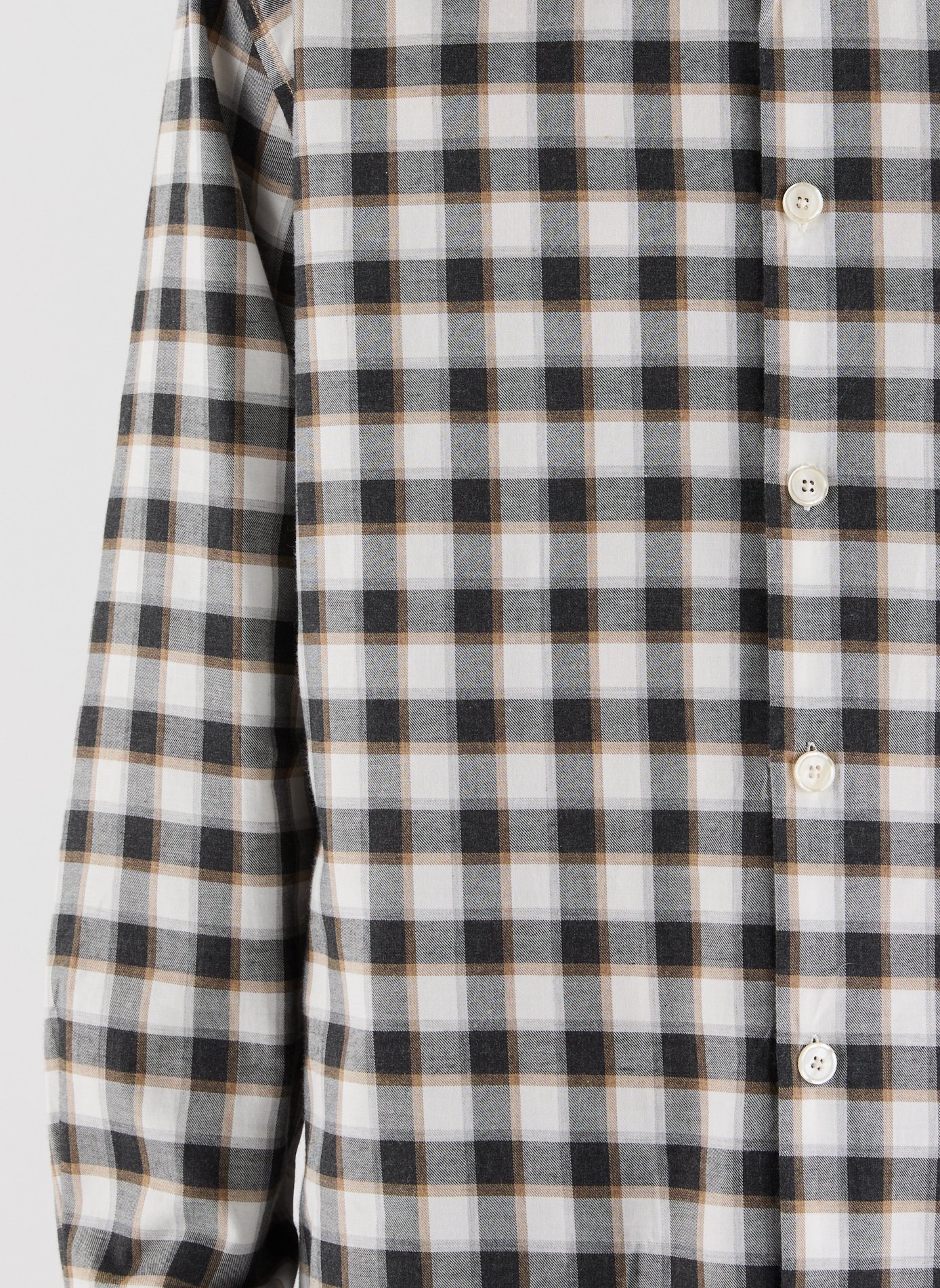 Chemise Gluid col américain à carreaux en coton SAISON 1865 Gris