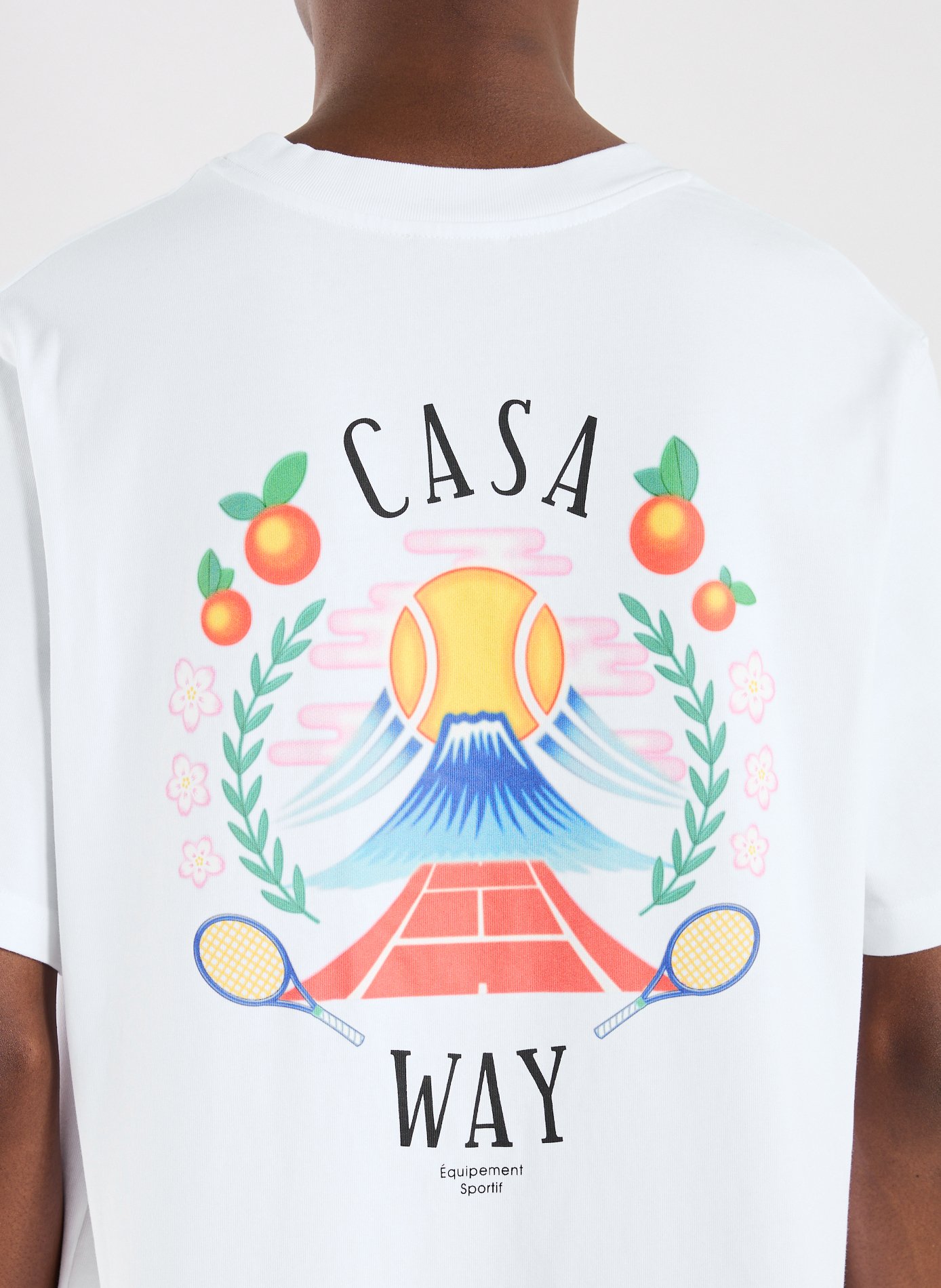 Cotton T-shirt Casa Way Mountain CASABLANCA PARIS White