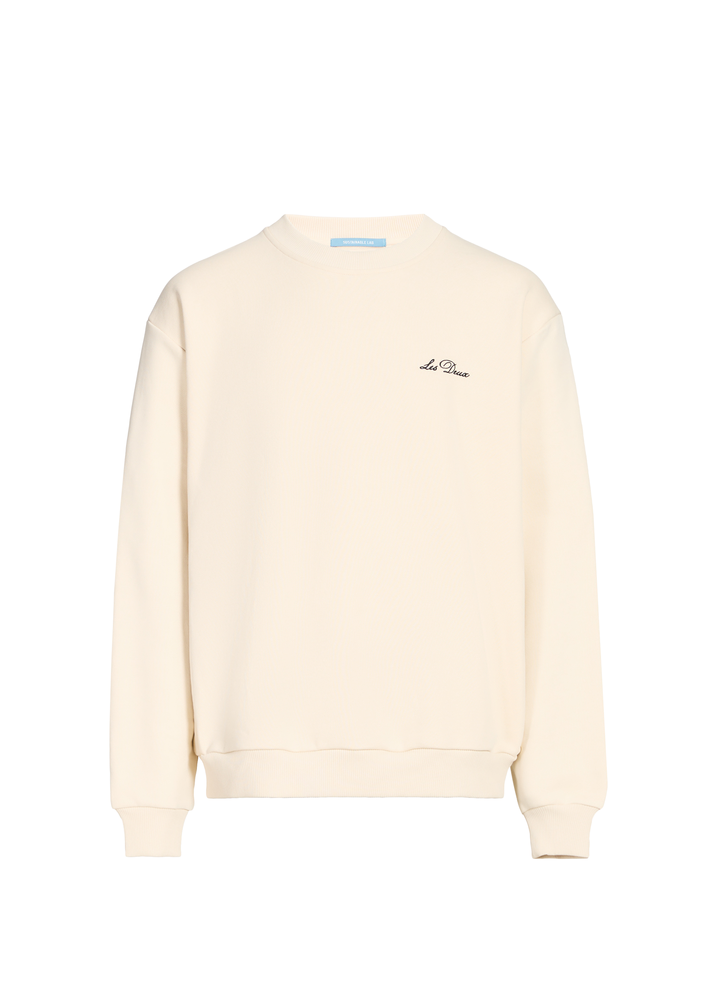 Sweat ample brodé en coton LES DEUX Blanc