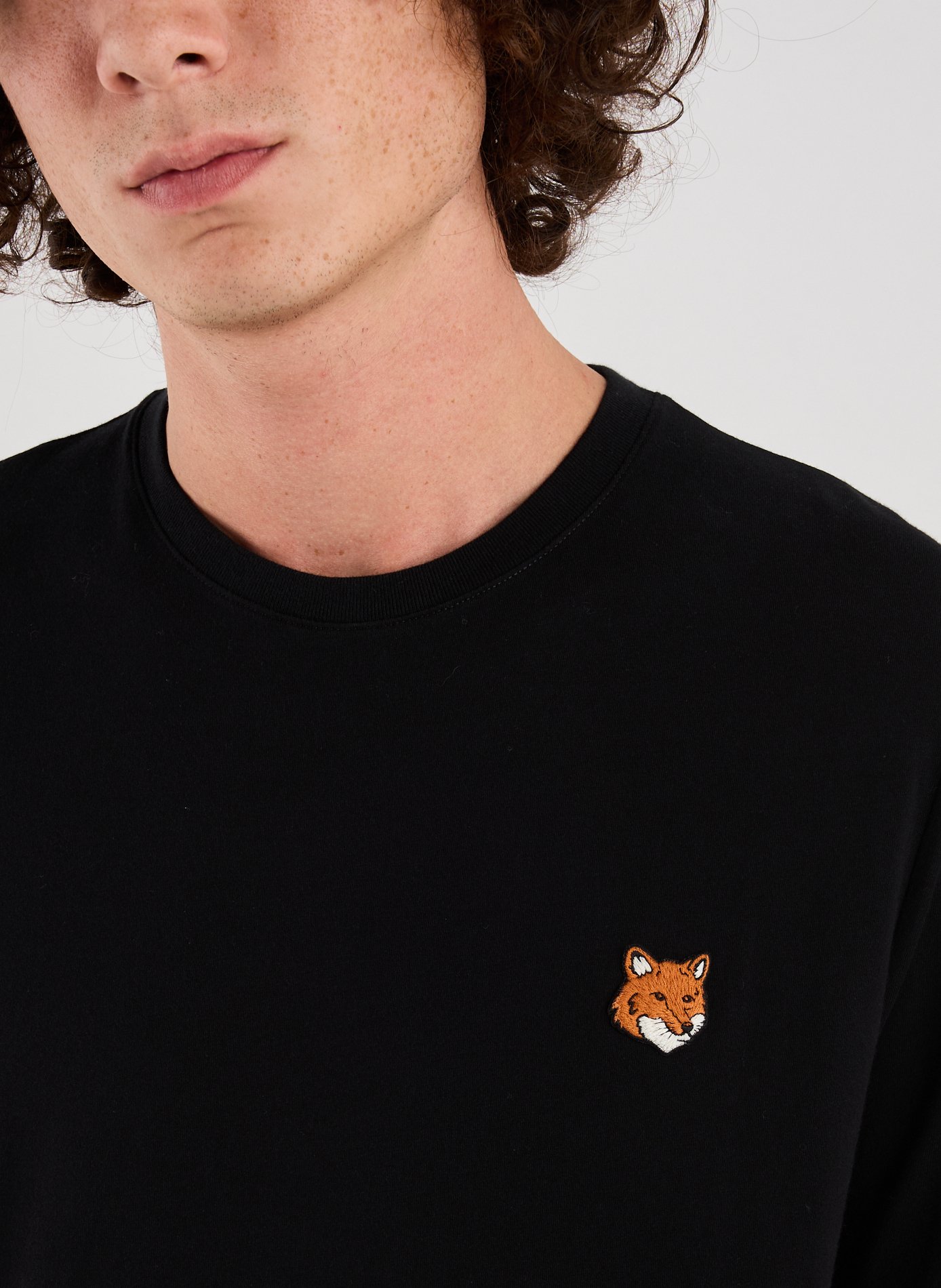 Cotton T-shirt Fox Regular Black
