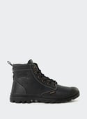 Bottines compensées en cuir PAMPALEGA Black