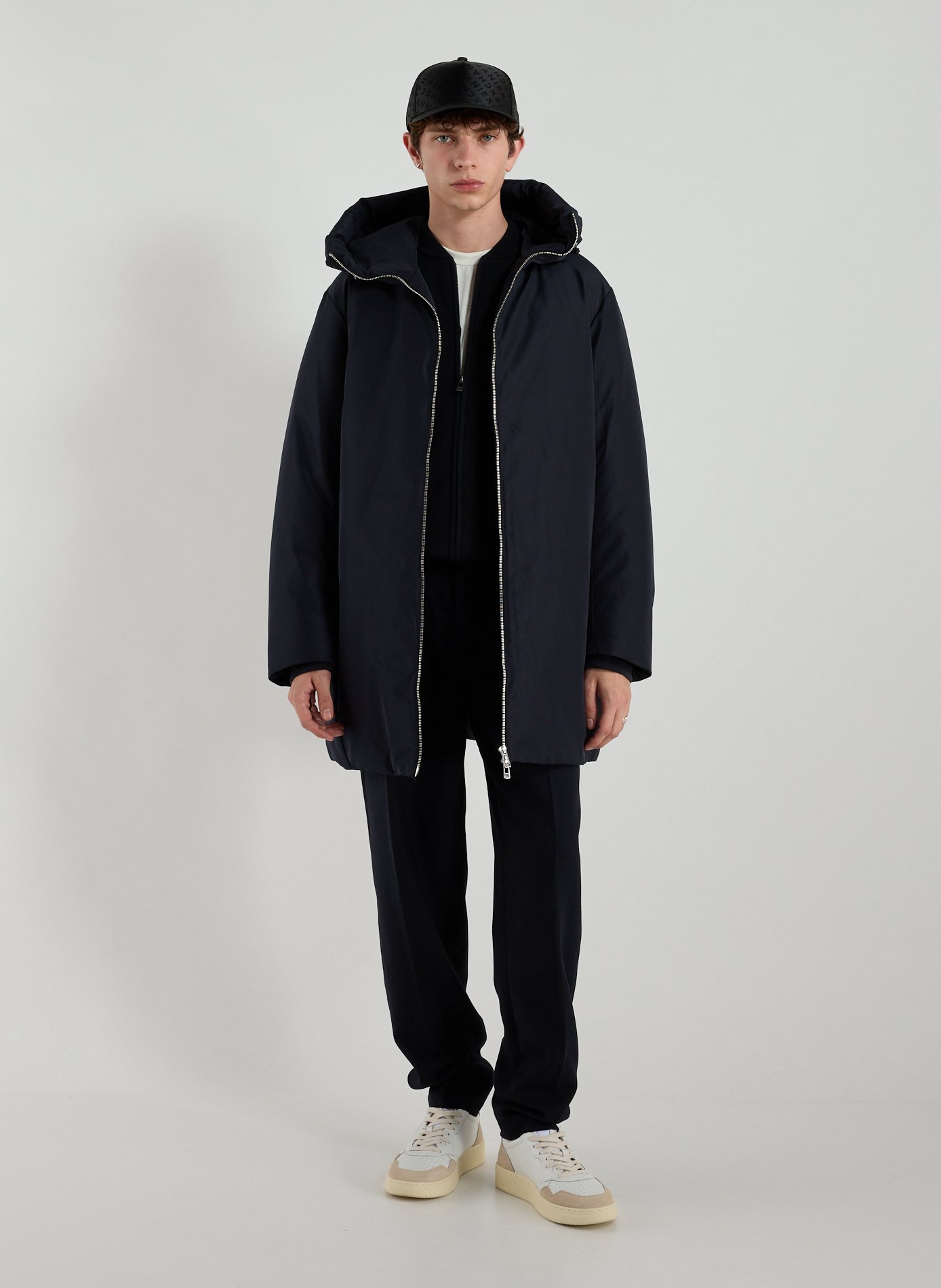 Long hooded jacket ARMANI EXCHANGE Blue