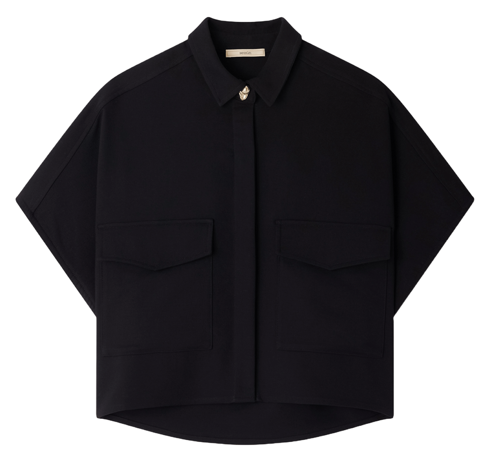 Chemise oversize col classique bianca SESSUN Noir