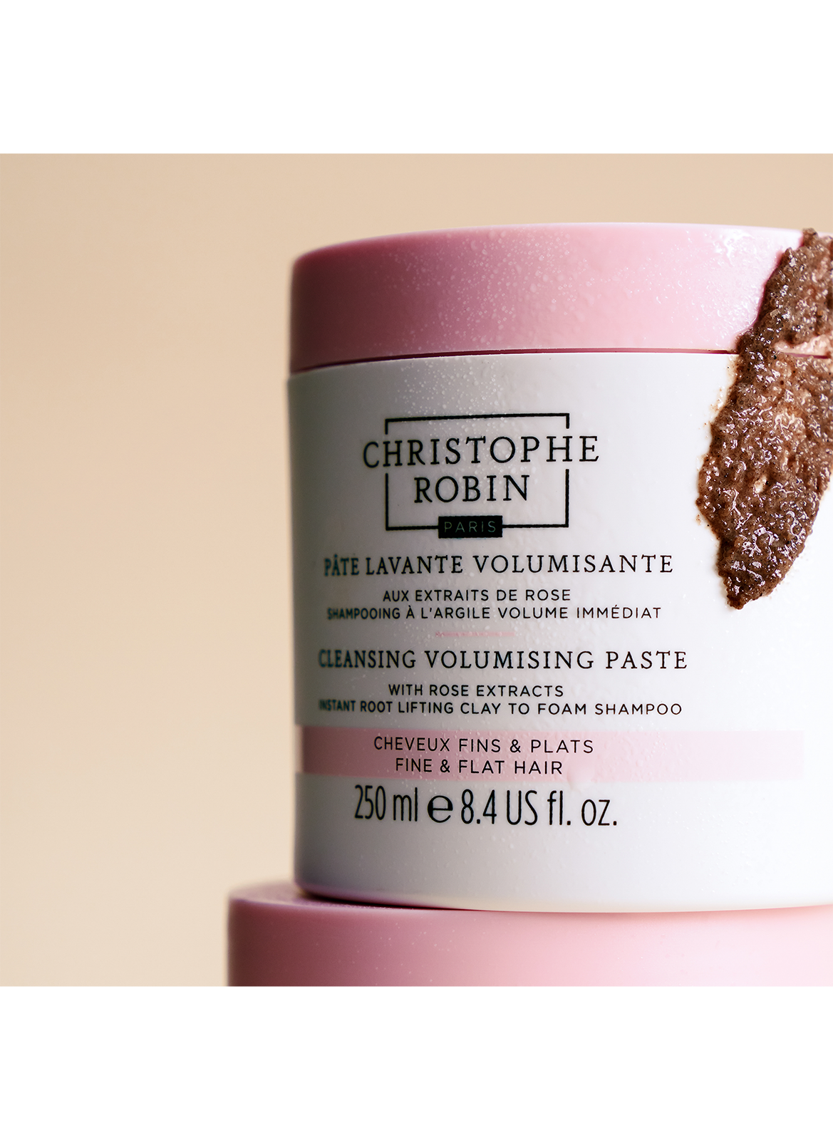 Cleansing Volumising Paste with Rose Extracts CHRISTOPHE ROBIN No color
