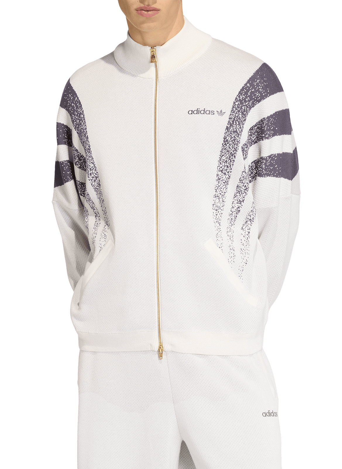High-neck tracksuit jacket ADIDAS White