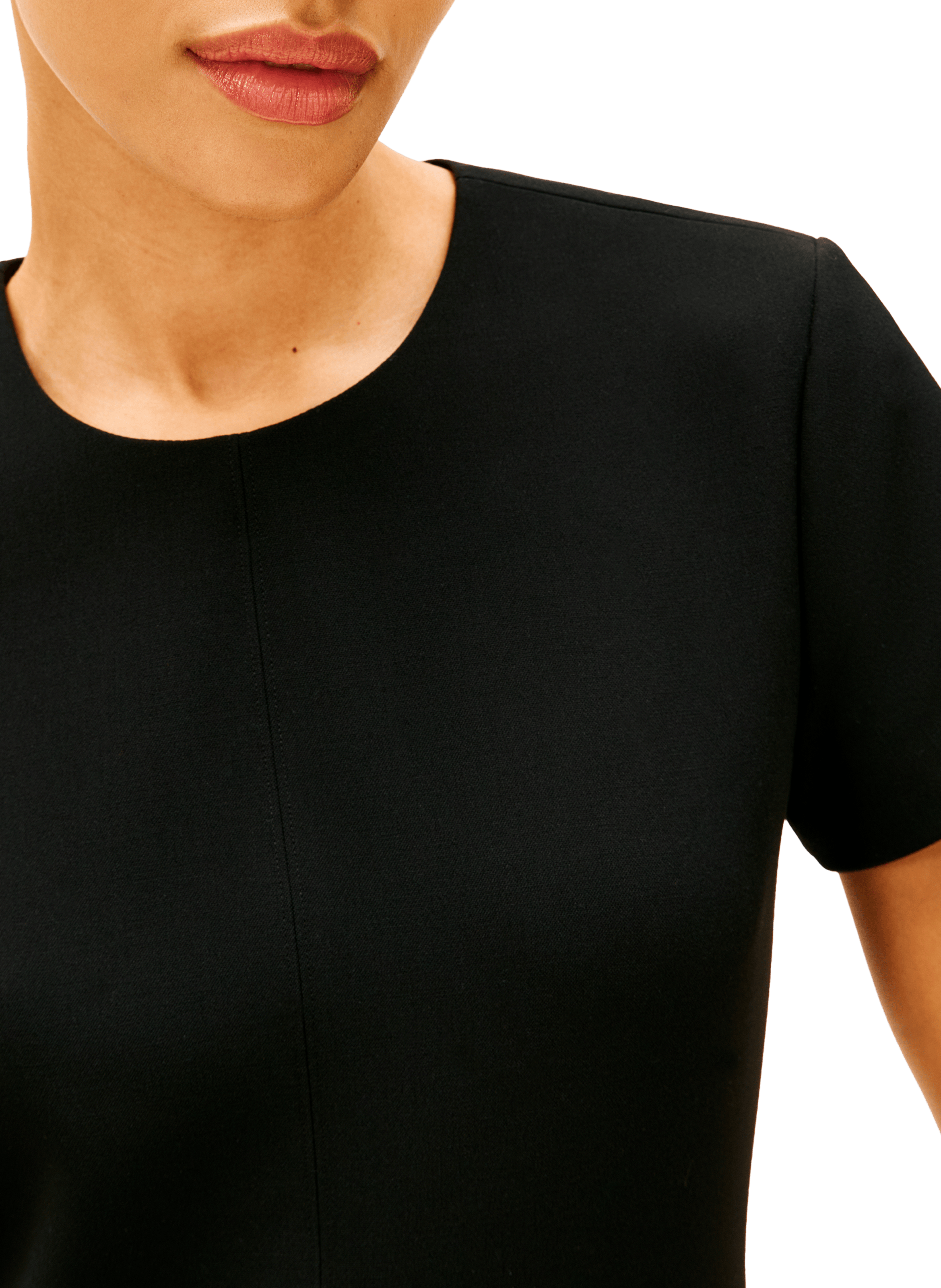 Robe courte plissée à manches courtes TOMMY HILFIGER Noir