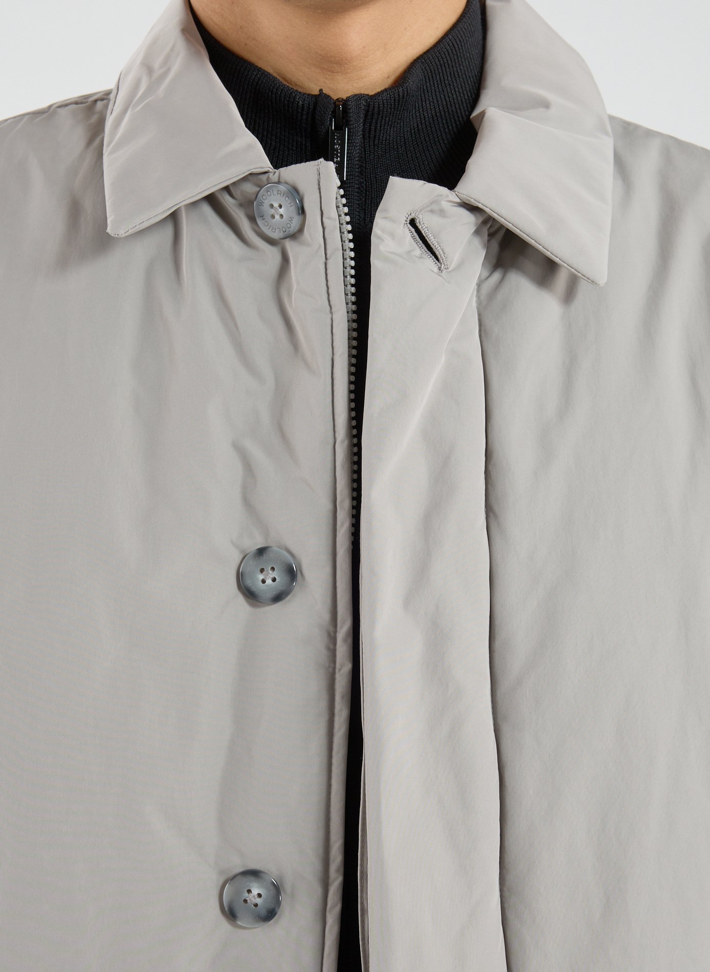 Straight jacket with classic collar WOOLRICH Beige