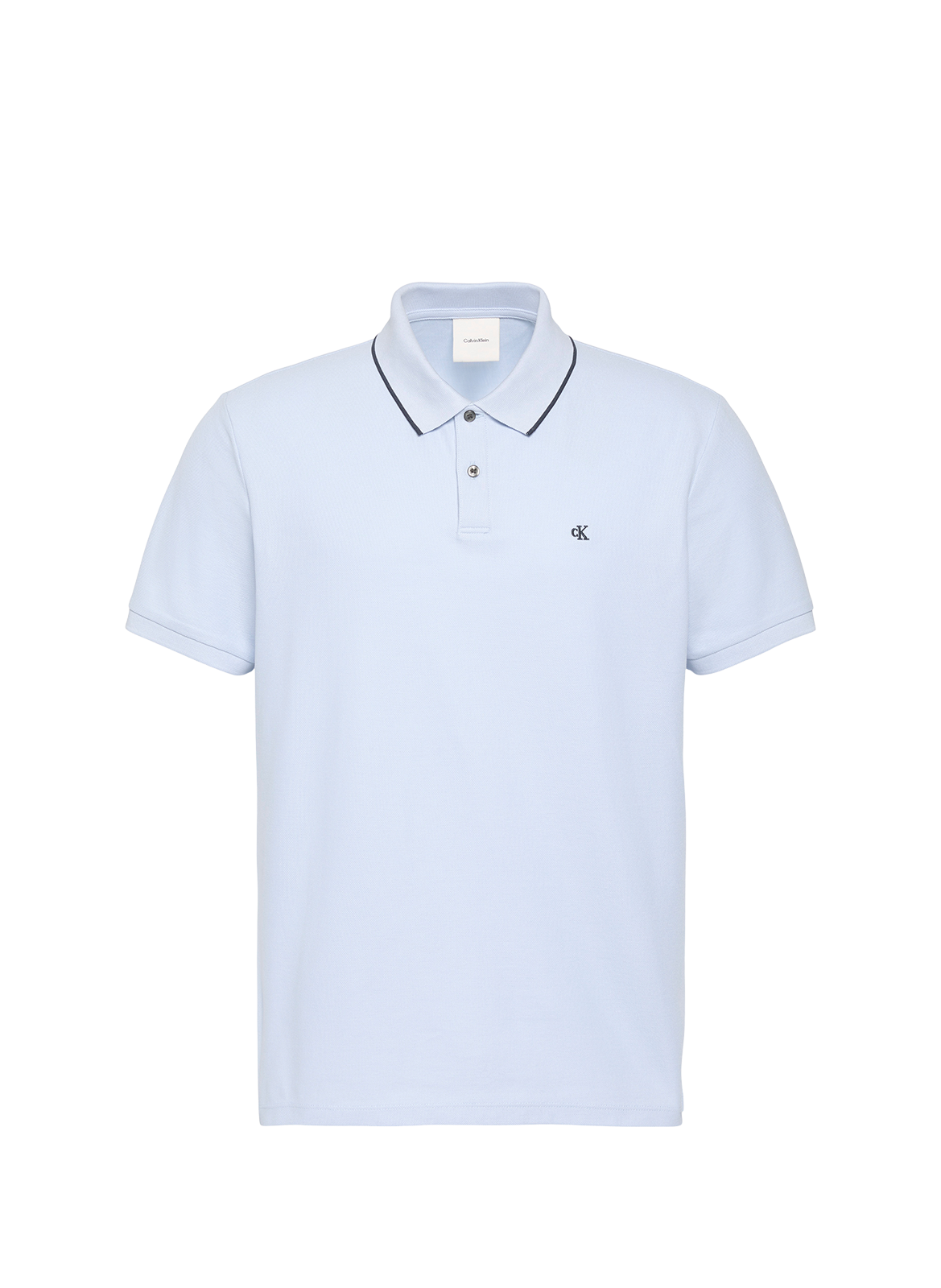 Polo à manches courtes en coton CALVIN KLEIN Bleu