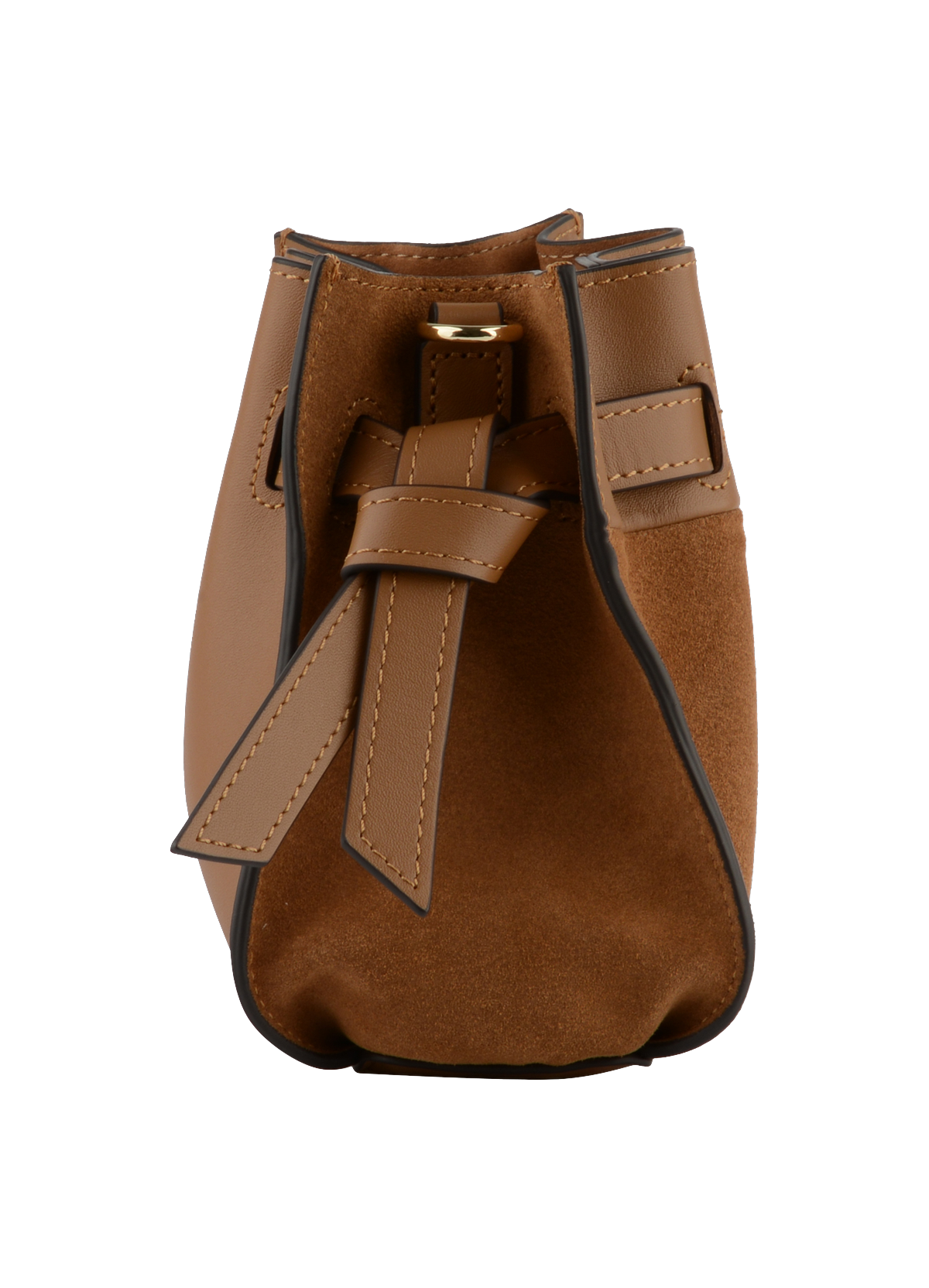 Blossom daim | sac porté travers pm POURCHET Marron