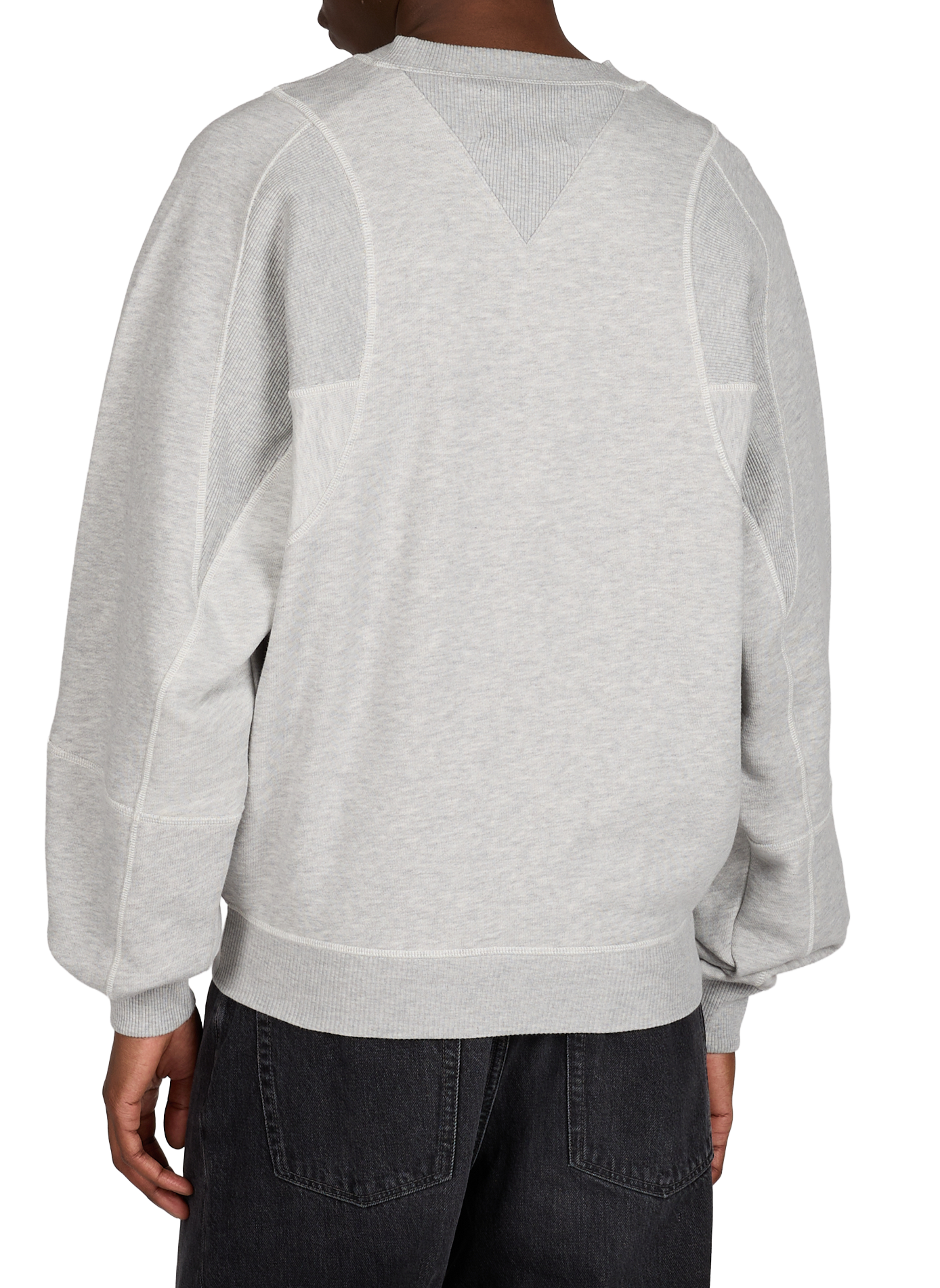 Oversized V-neck cotton sweatshirt VIVIENNE WESTWOOD Grey
