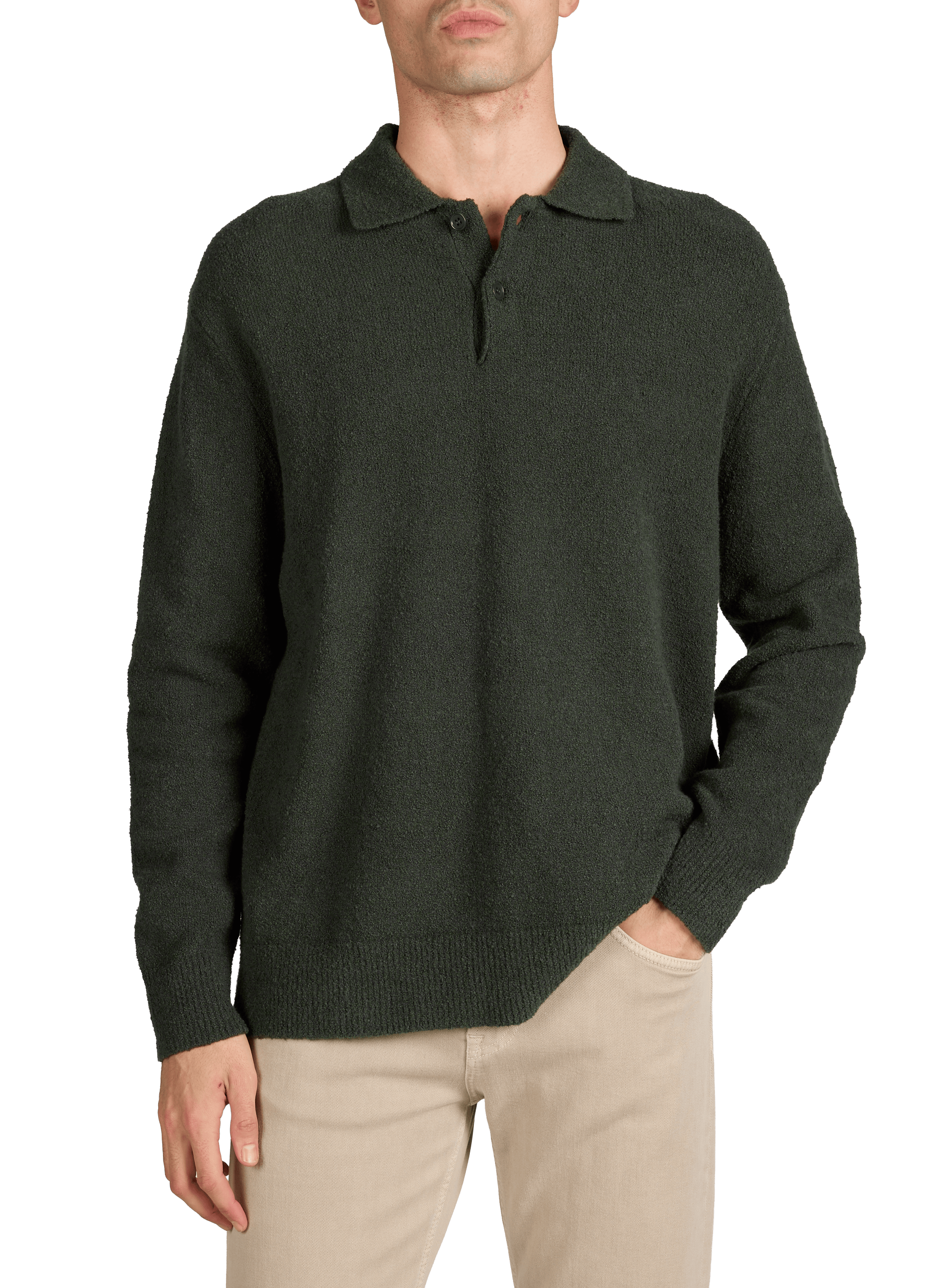 Polo-collar jumper SAMSOE SAMSOE Khaki