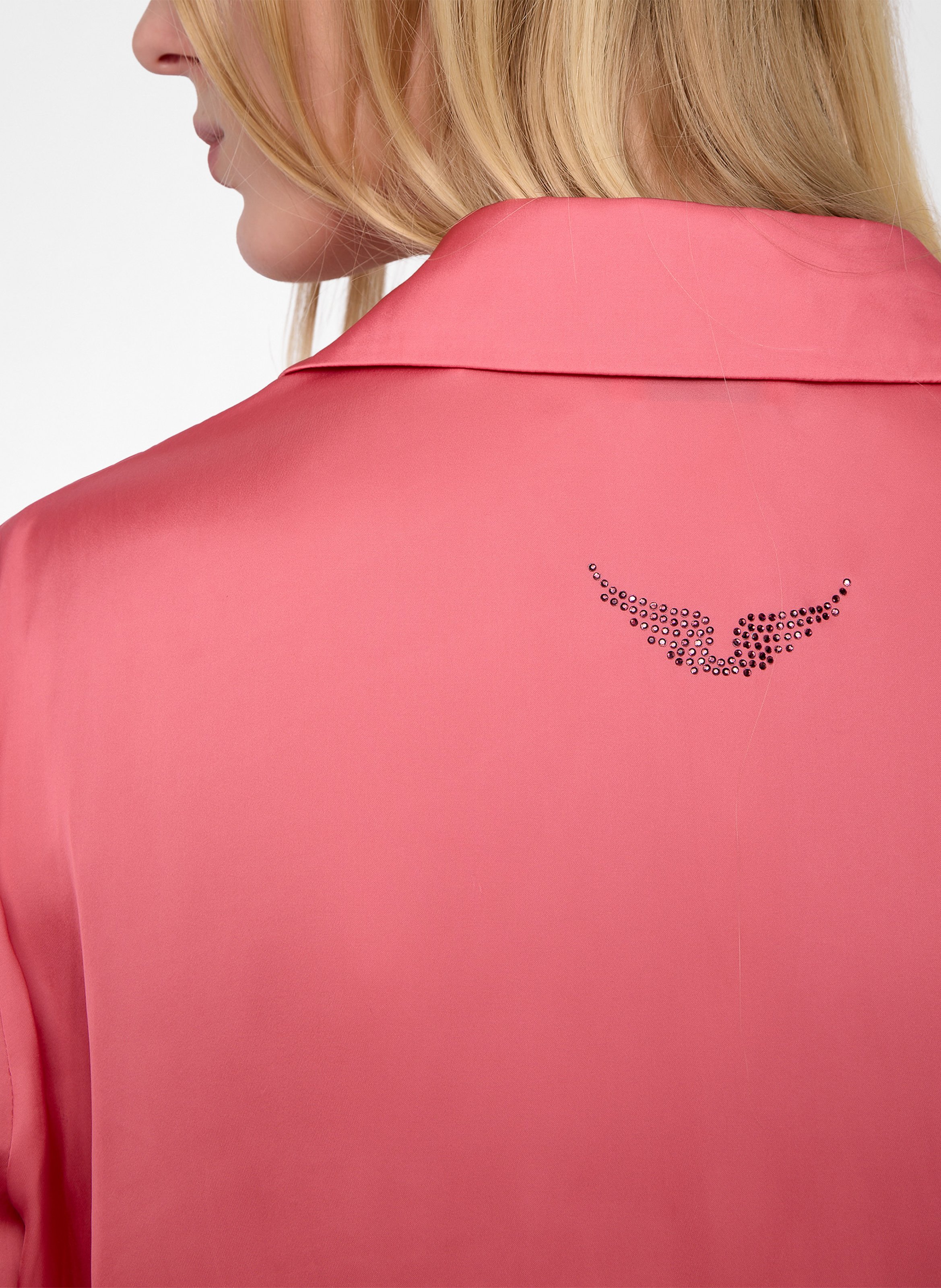 Chemise droite satinée thely ZADIG&VOLTAIRE Rose