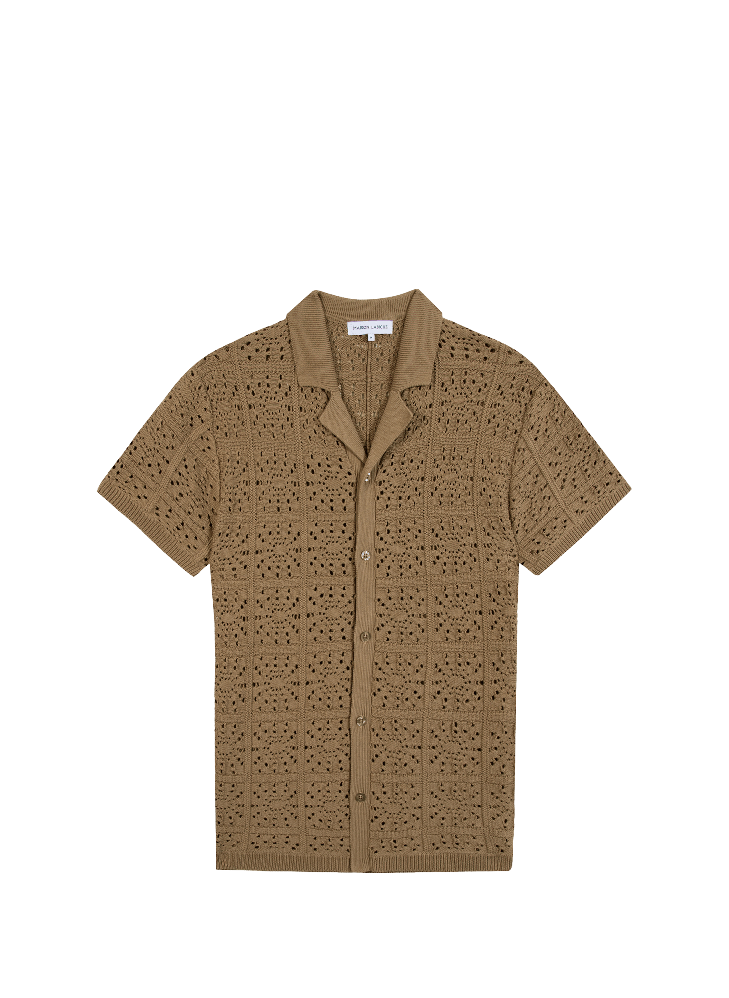 Short-sleeve cutout shirt MAISON LABICHE Brown
