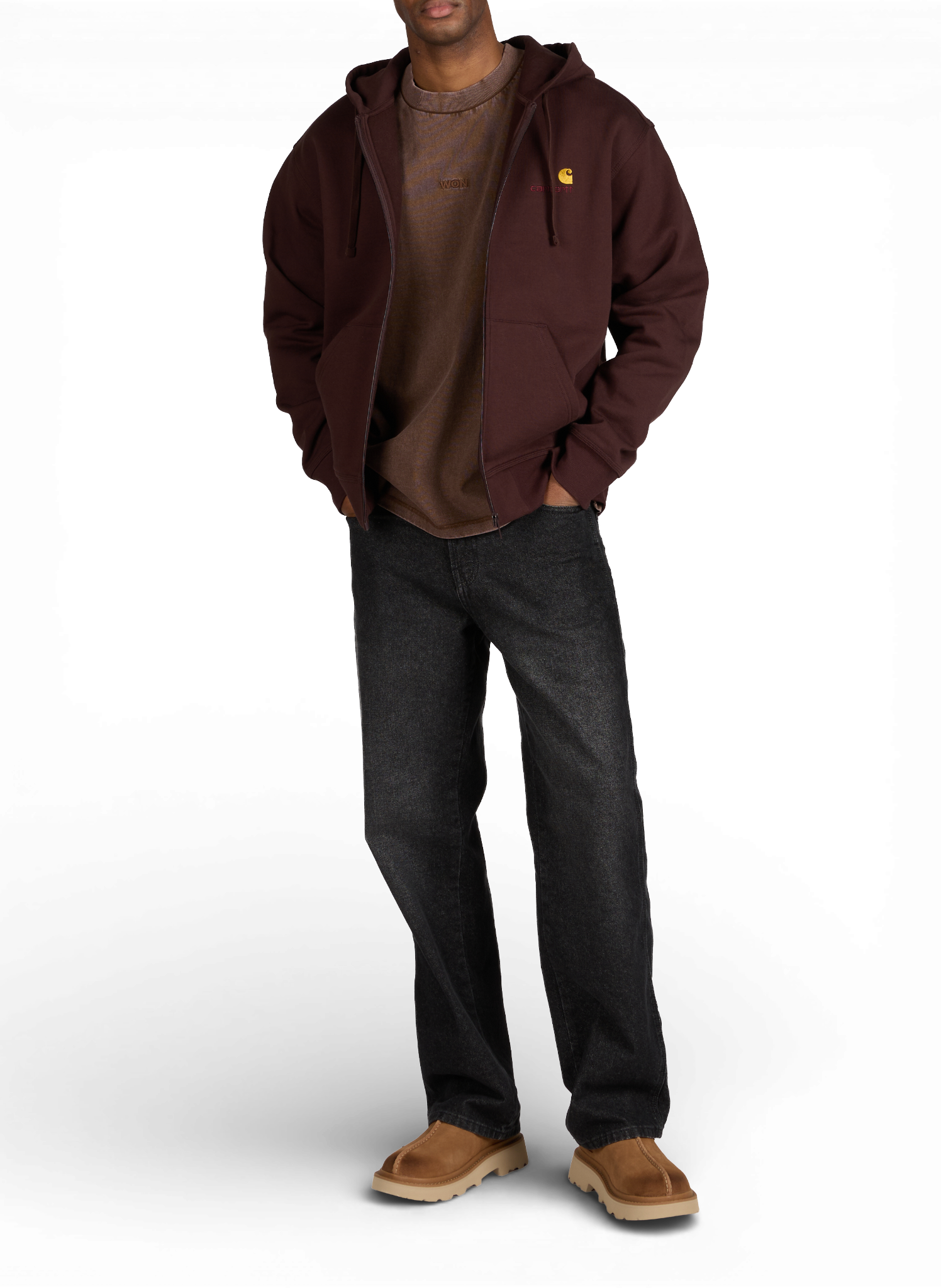 Zip-up hoodie CARHARTT WIP Brown