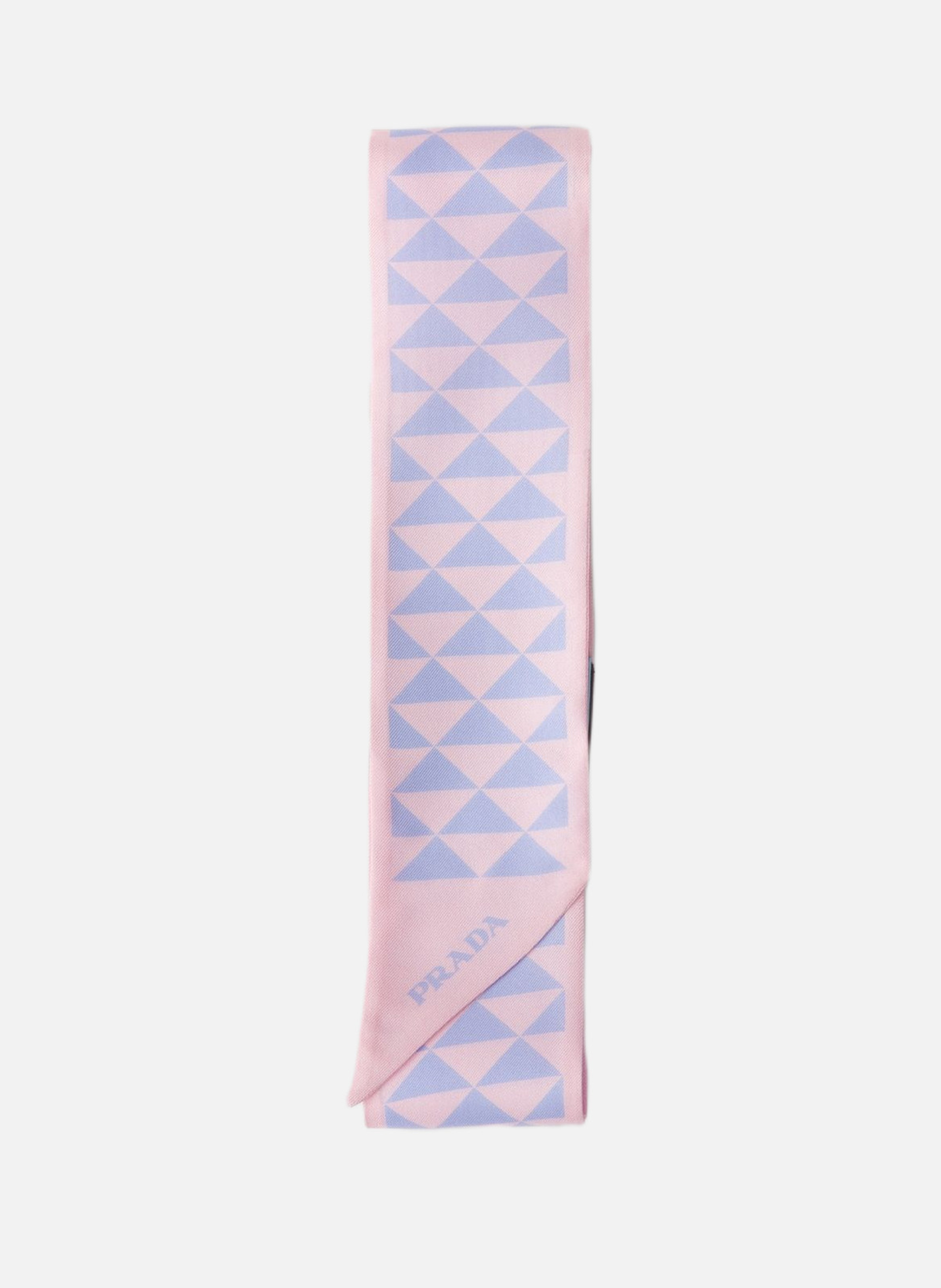 Cravate en soie imprimée PRADA Rose