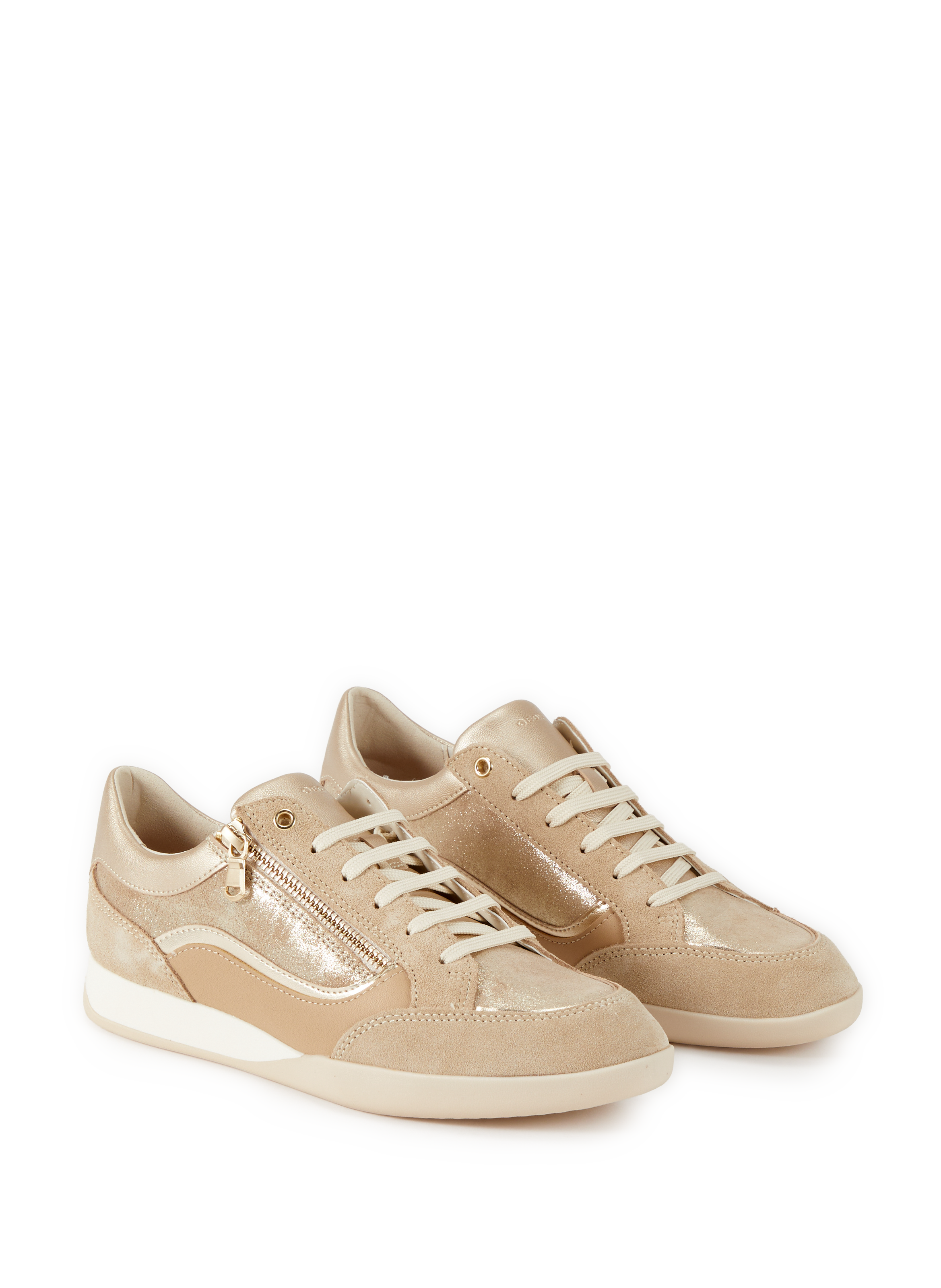 Mixed leather sneakers GEOX Multicolour