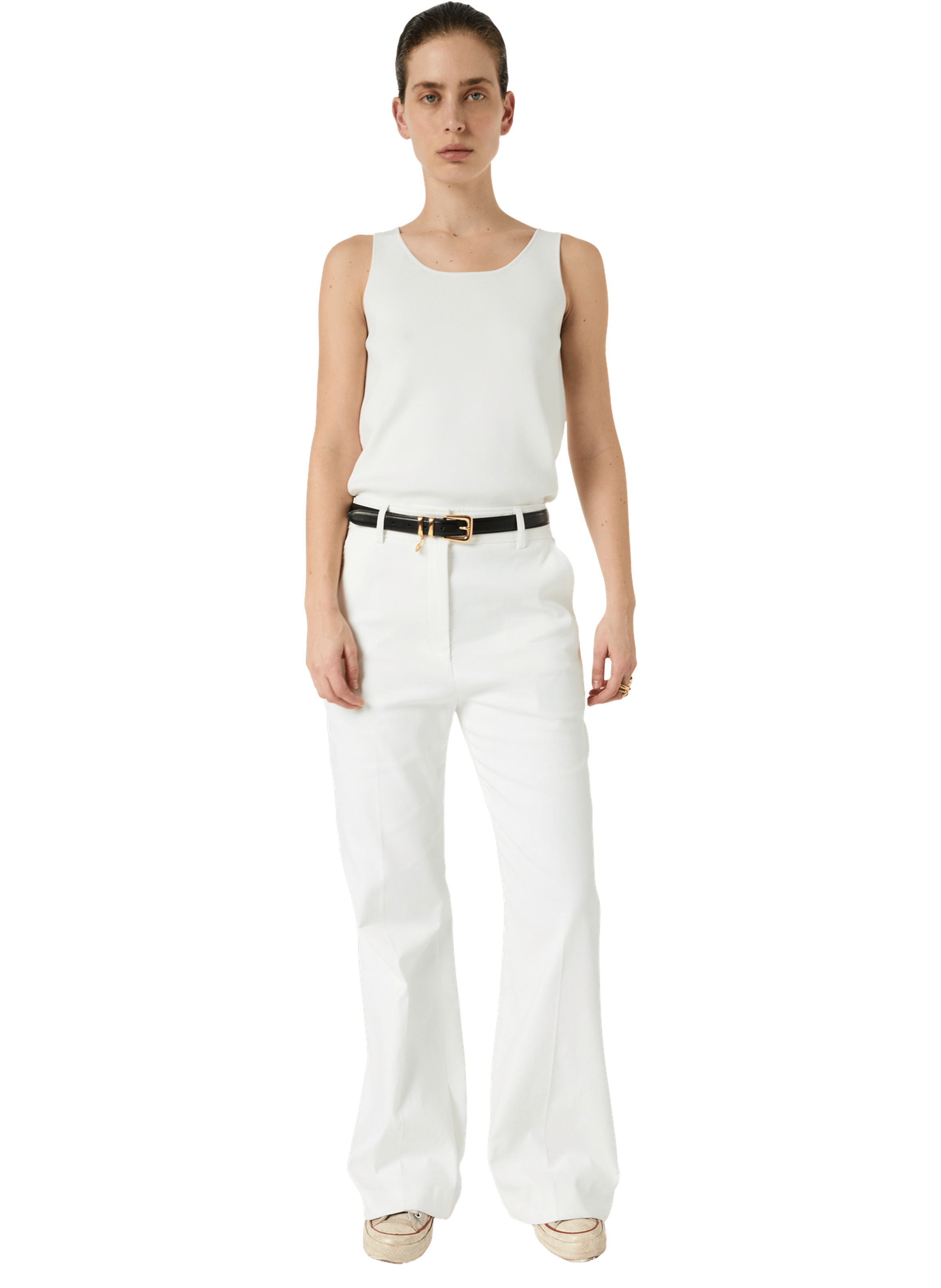 Pantalon flare en coton - AUDEA GERARD DAREL Beige