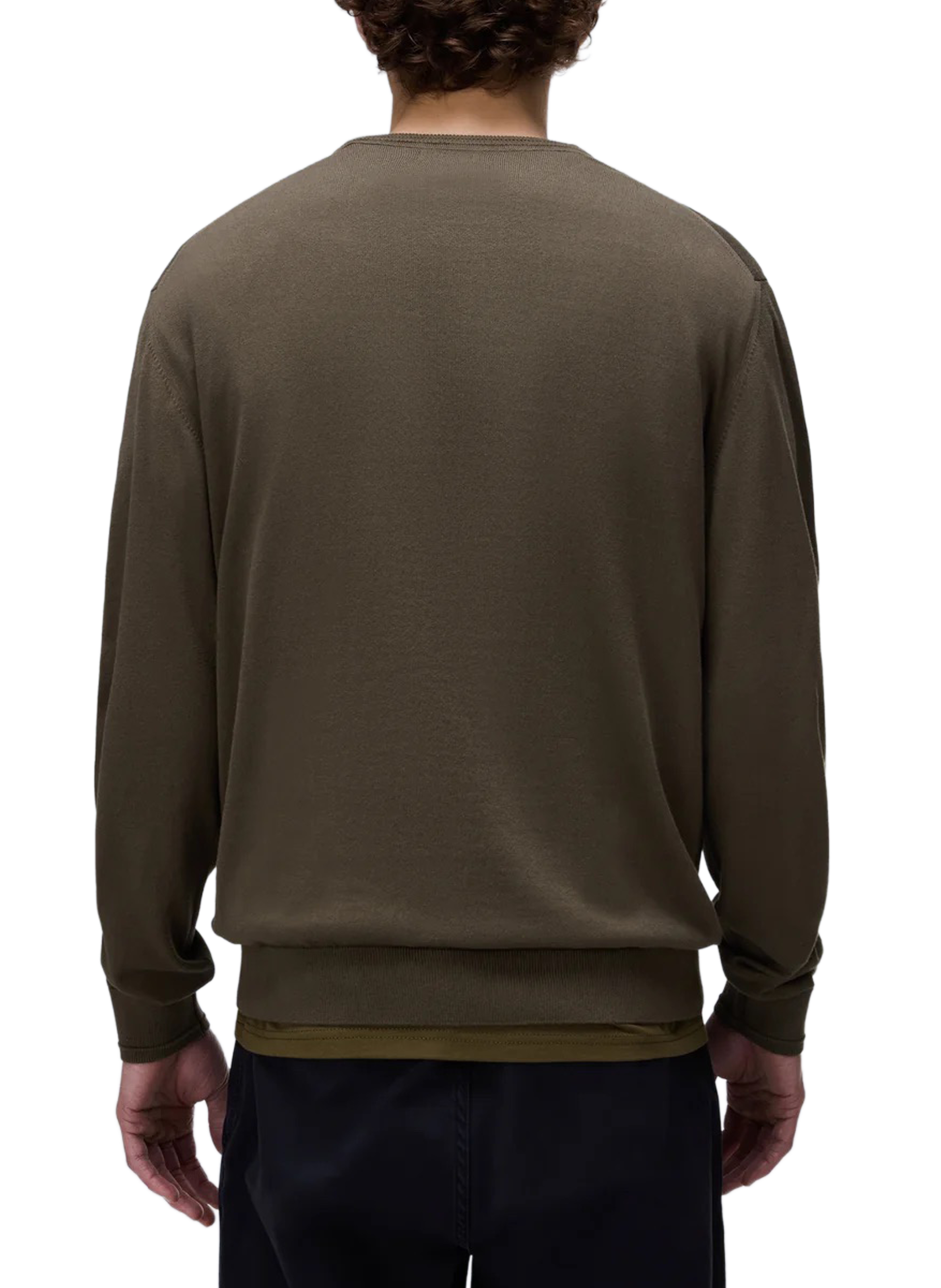 Pull droit Decatur 2.0 à logo brodé en coton NAPAPIJRI Kaki