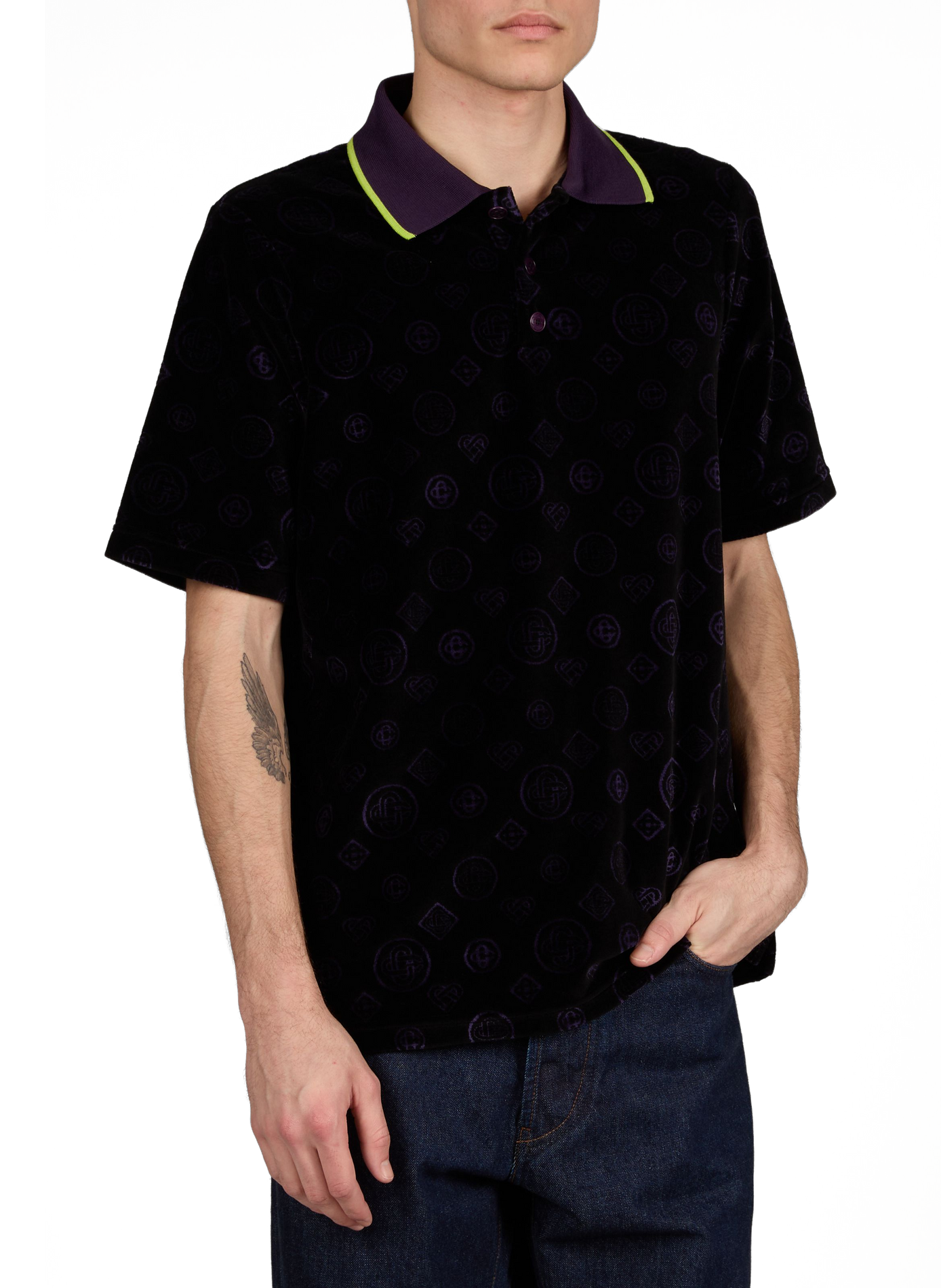 Polo en velours monogrammé CASABLANCA PARIS Multicolore