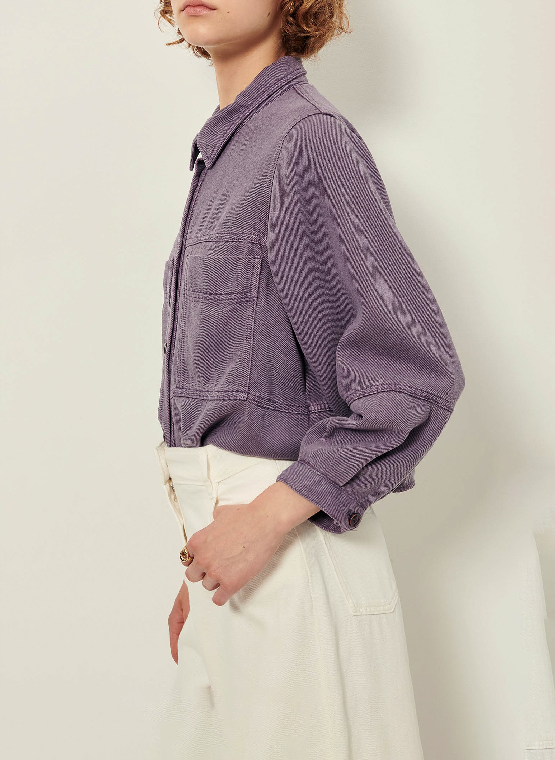 Veste col classique en jean leone SESSUN Violet