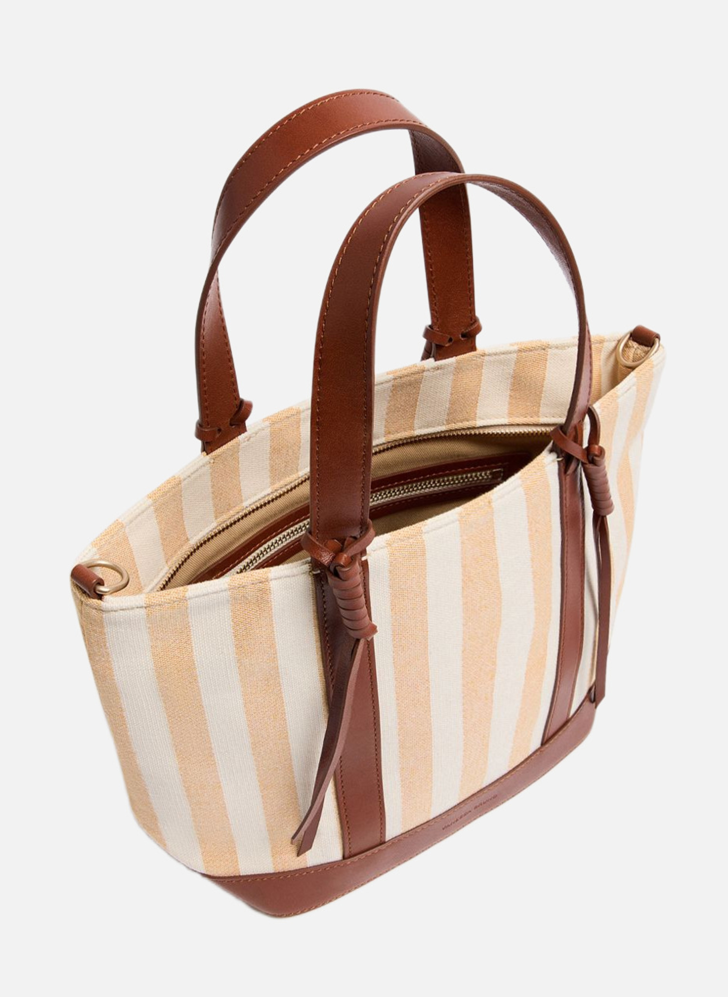 Cabas s zippé en toile VANESSA BRUNO Jaune