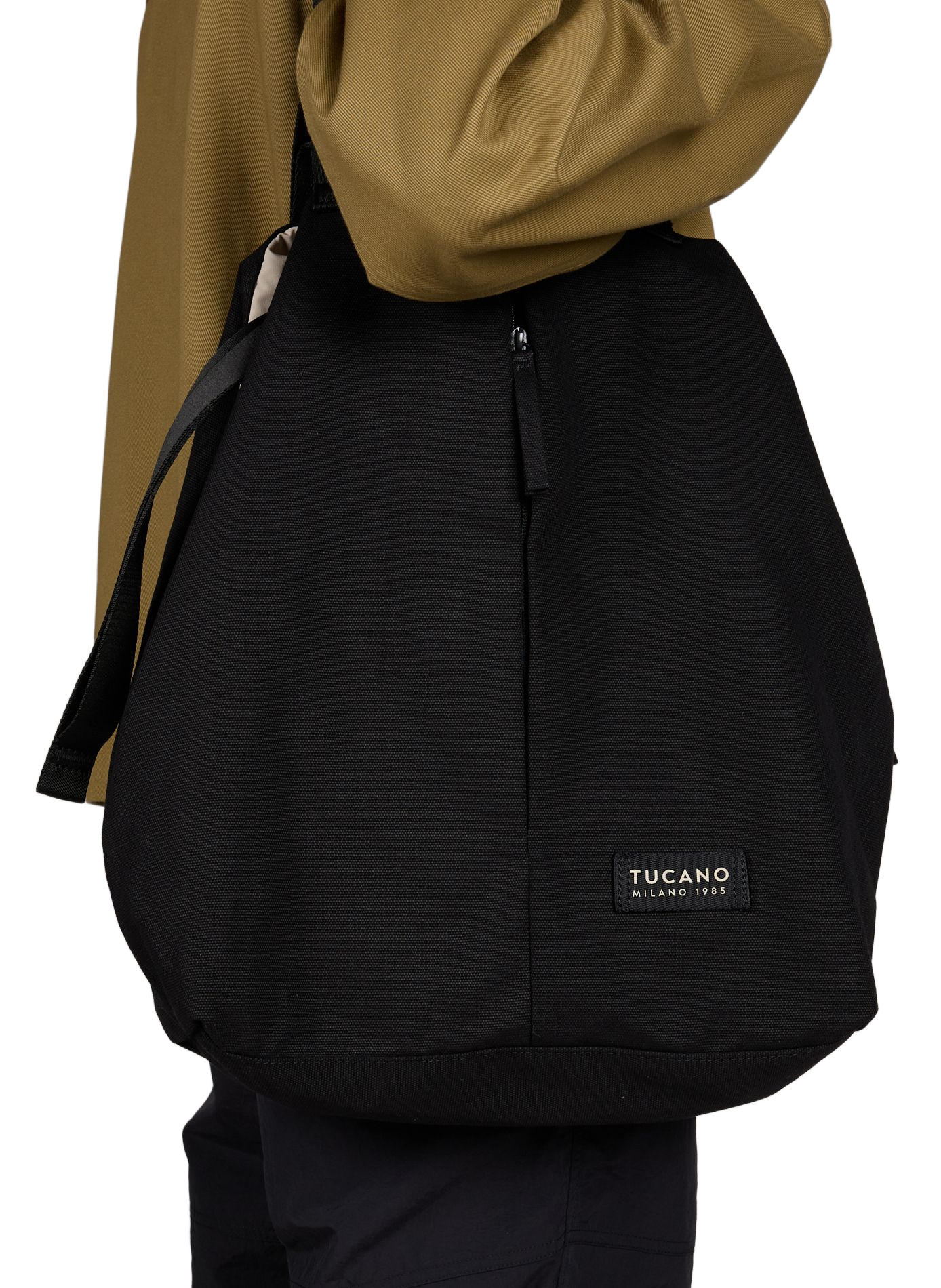 Sac cabas vertical en toile et coton TUCANO Noir