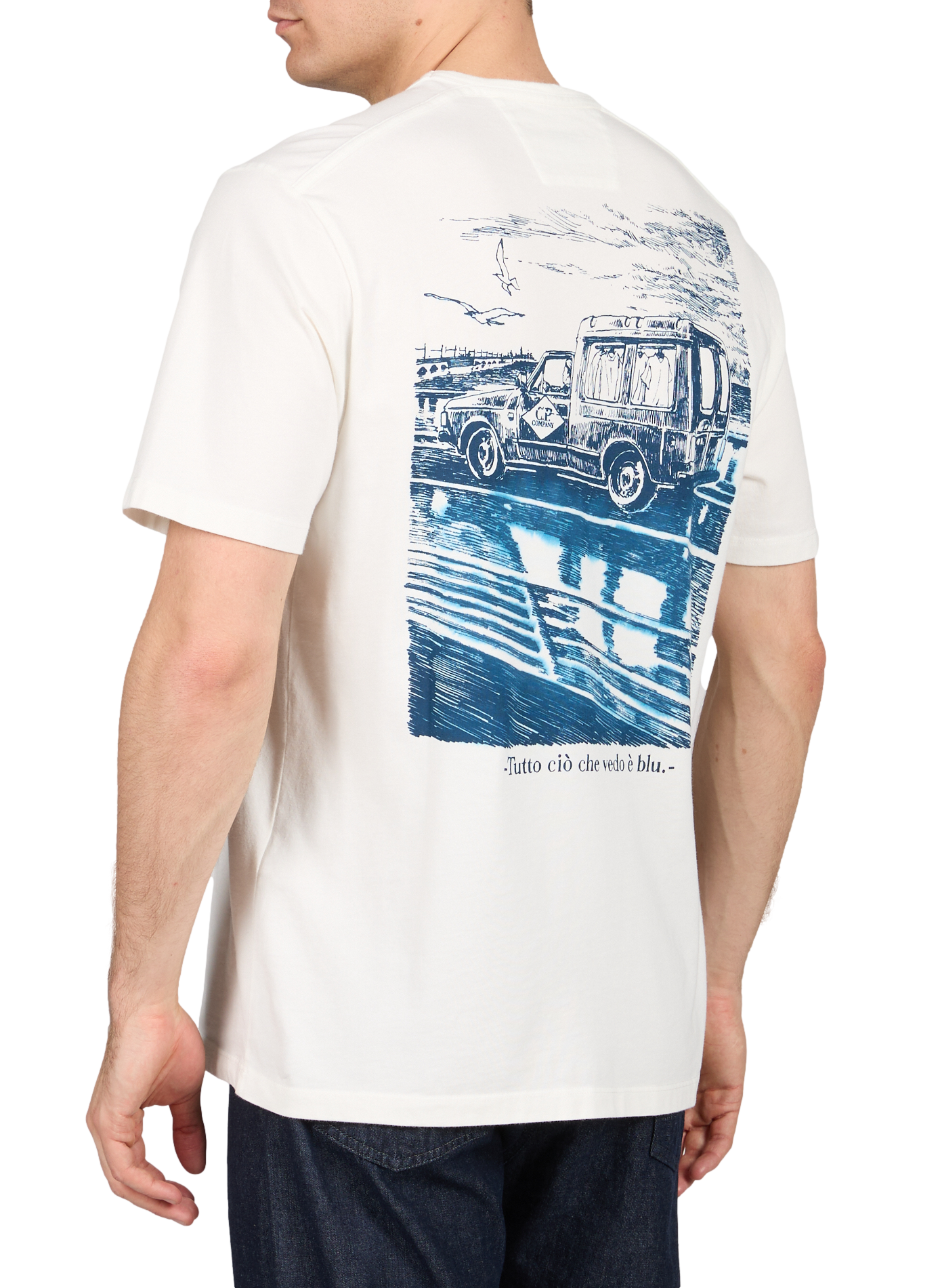 Straight-fit cotton T-shirt CP COMPANY White