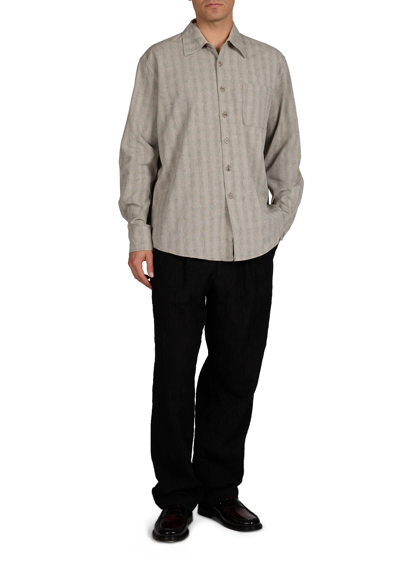 Chemise en coton et lin  OUR LEGACY Beige