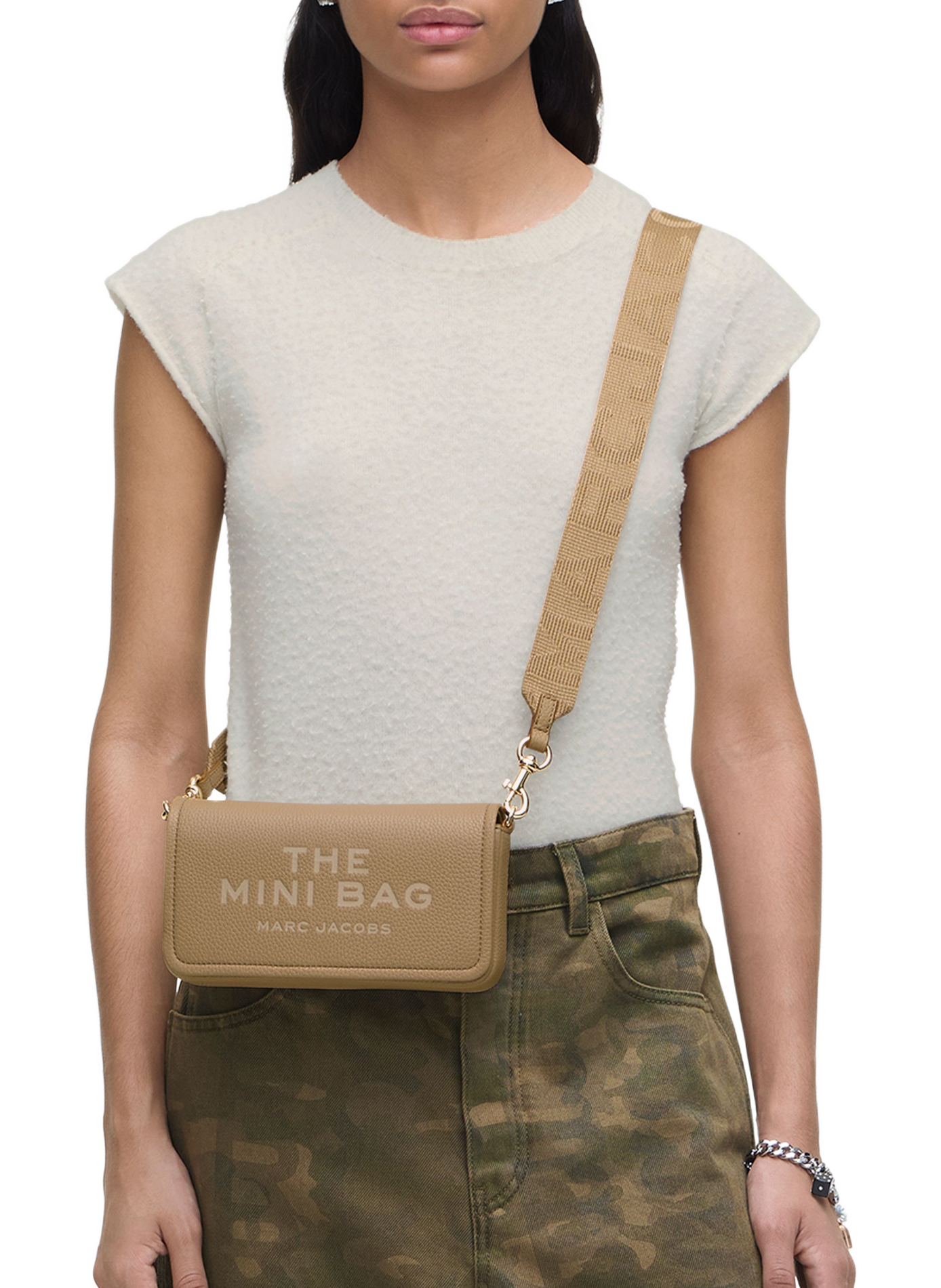 Sac à bandoulière en cuir MARC JACOBS Marron