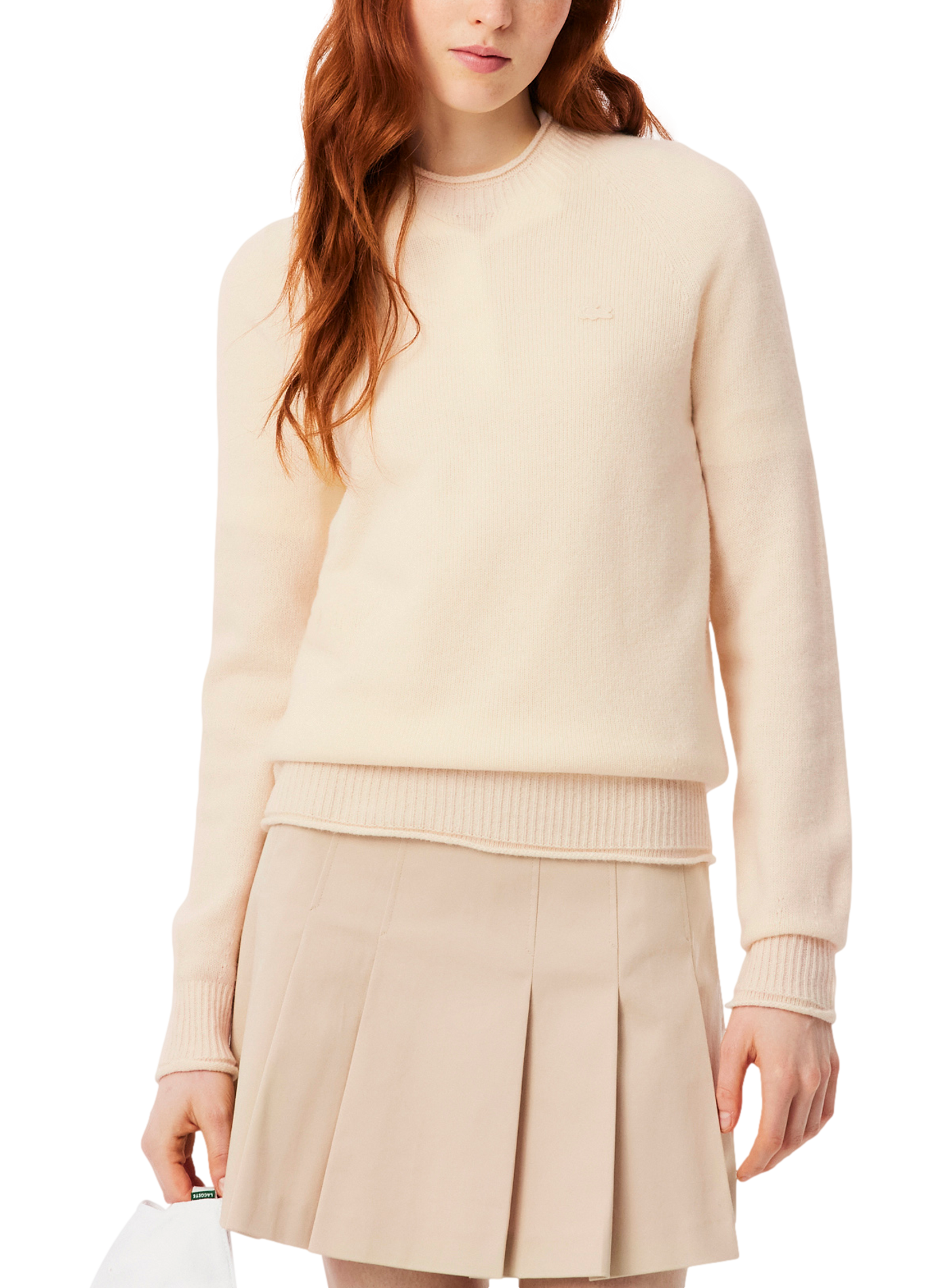 Pull en laine LACOSTE Beige