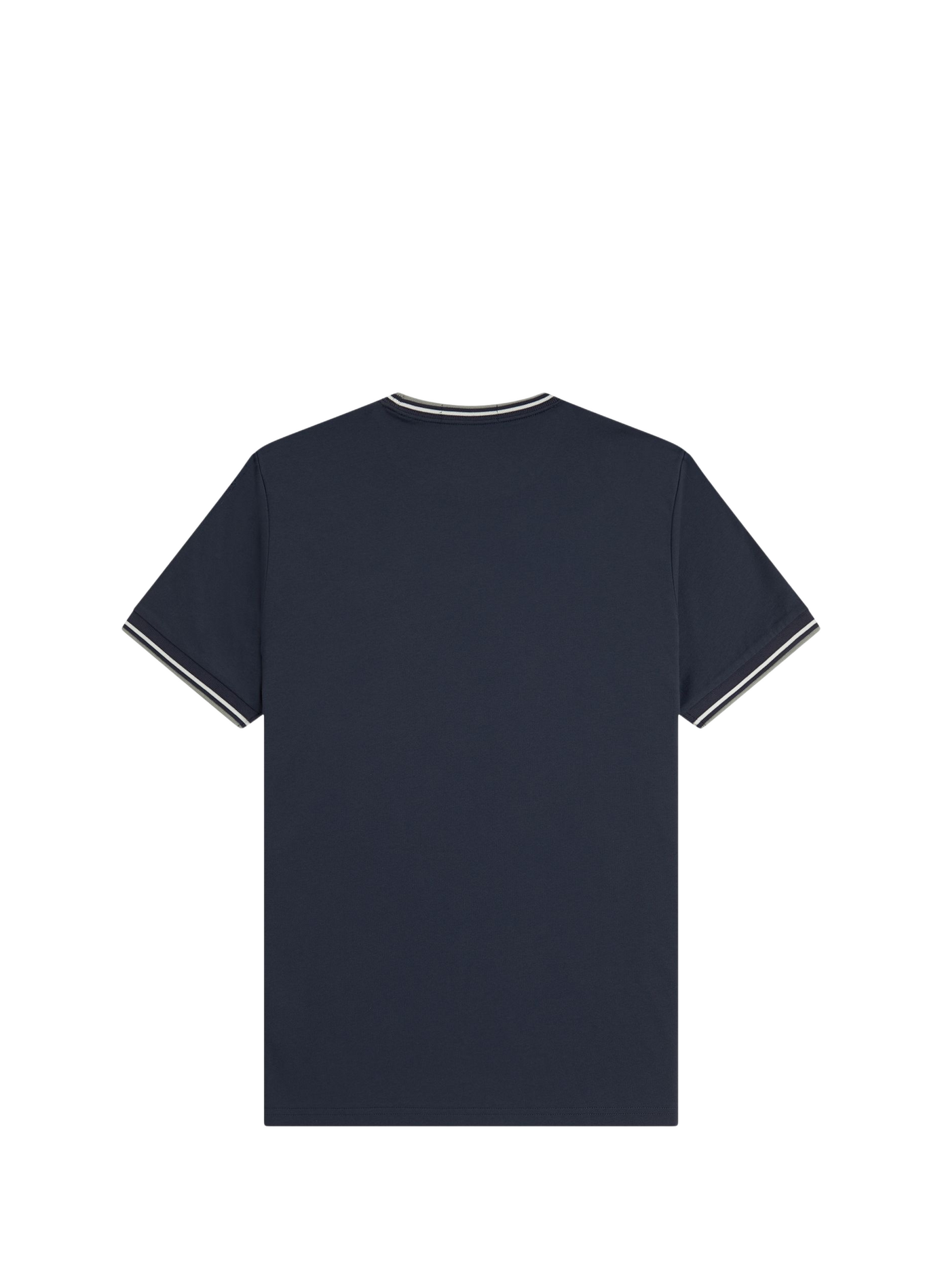 T-shirt uni à col rond en coton FRED PERRY Bleu