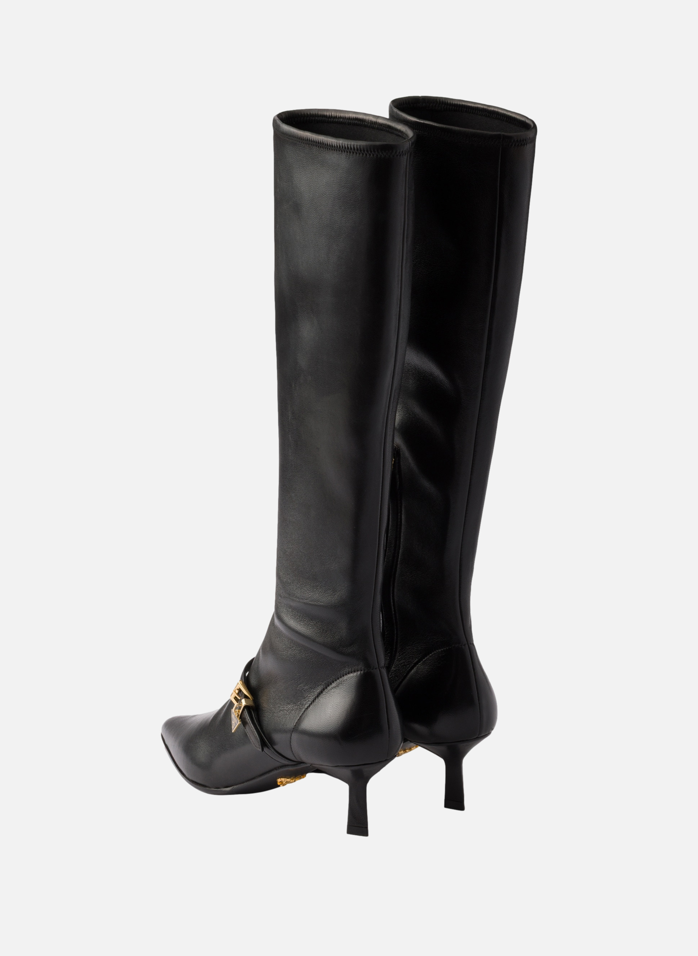 Bottes en cuir nappa stretch PRADA Noir