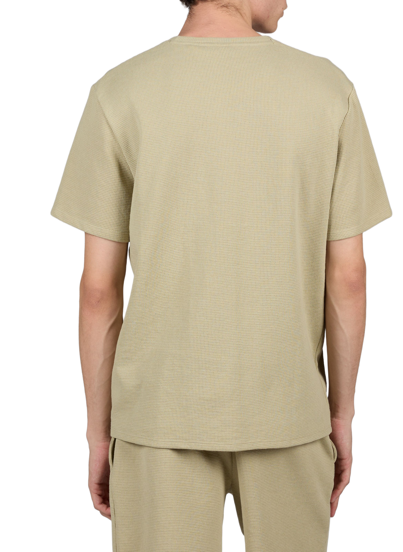 Rundhals-T-Shirt aus gemischter Piqué-Baumwolle BOSS Grun