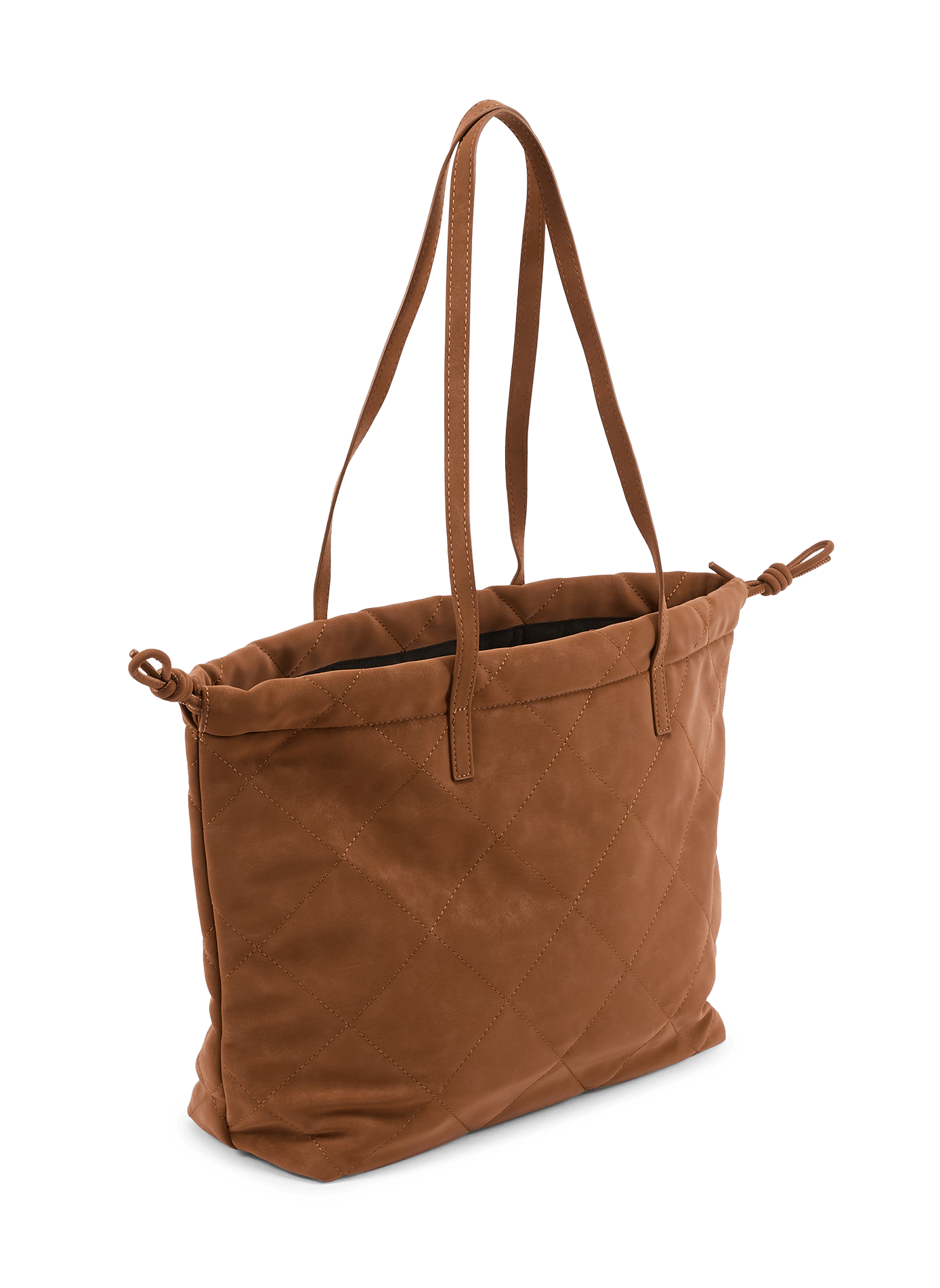 Matte effect quilted handbag AU PRINTEMPS PARIS Brown